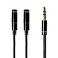Gizzu 3-Pole Audio Splitter Cable - Black