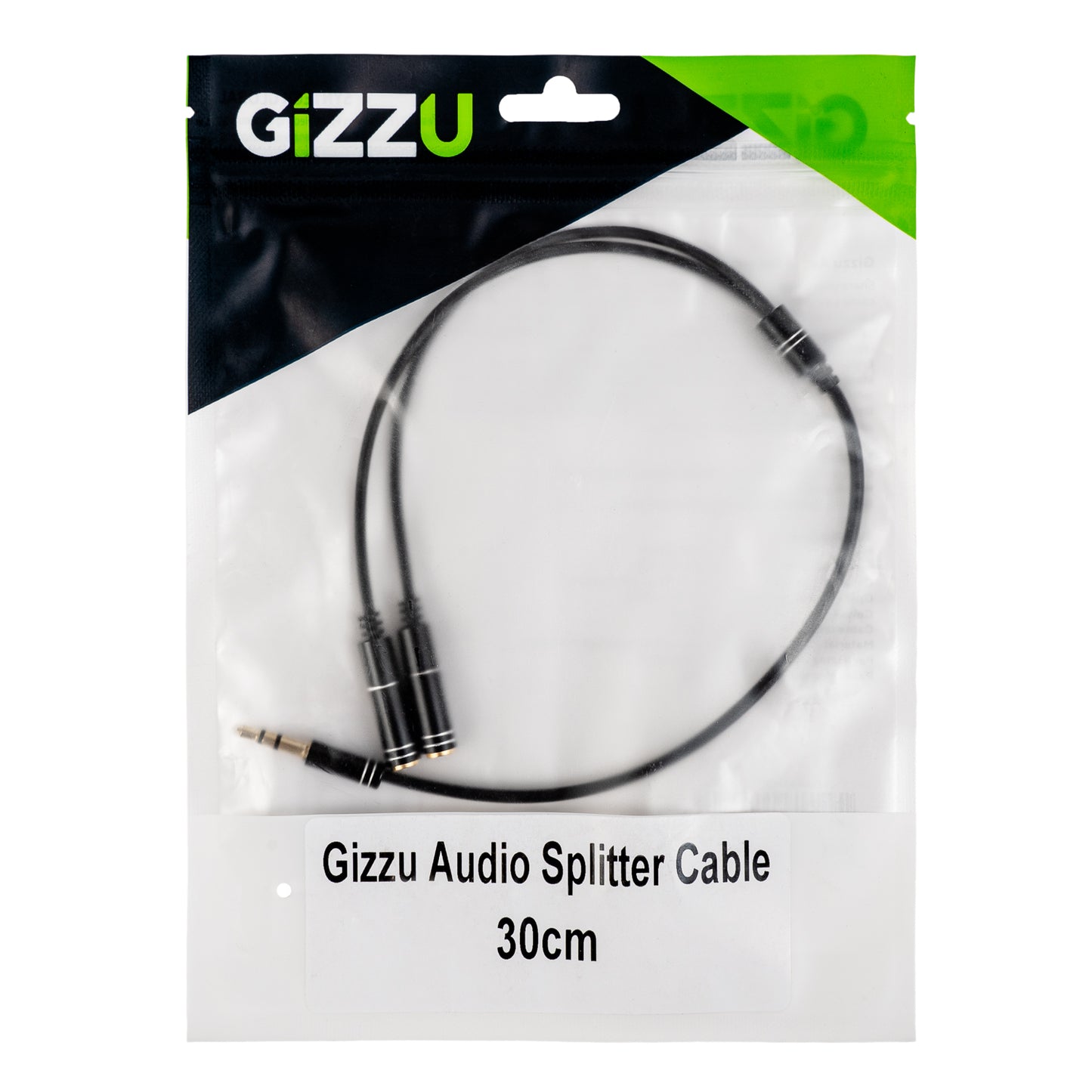 Gizzu 3-Pole Audio Splitter Cable - Black - alternate product view 4
