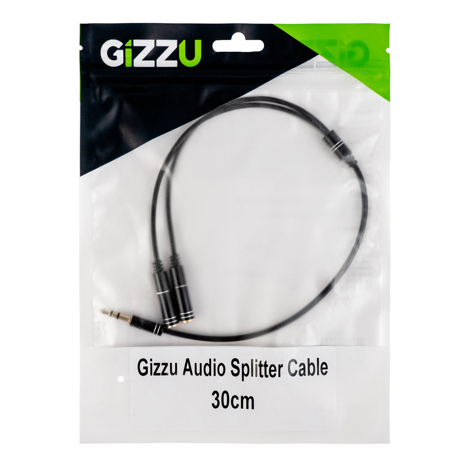 Gizzu 3-Pole Audio Splitter Cable - Black - alternate product view 4