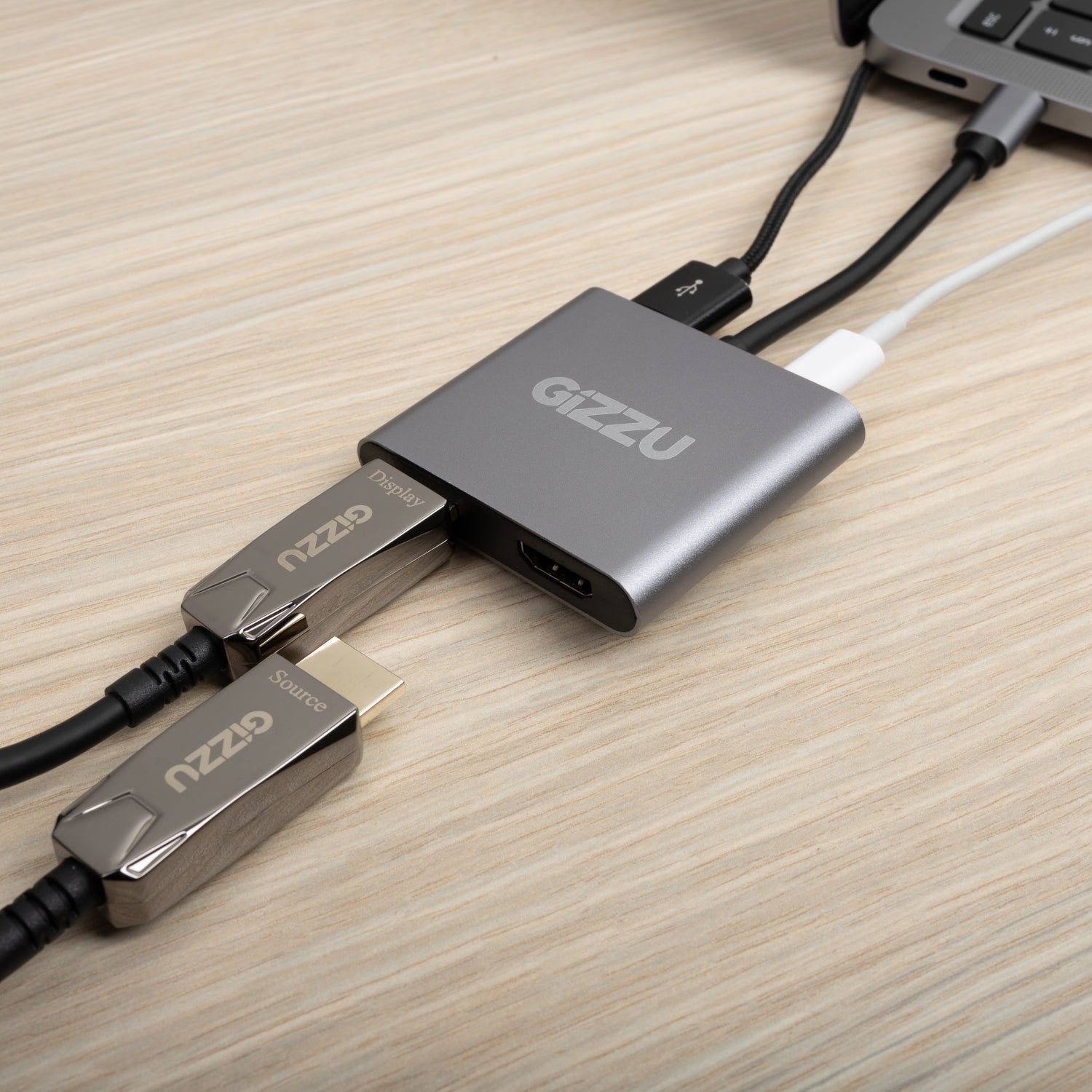 Gizzu 4-in-1 Type-C to Dual HDMI Hub - alternate product view 6