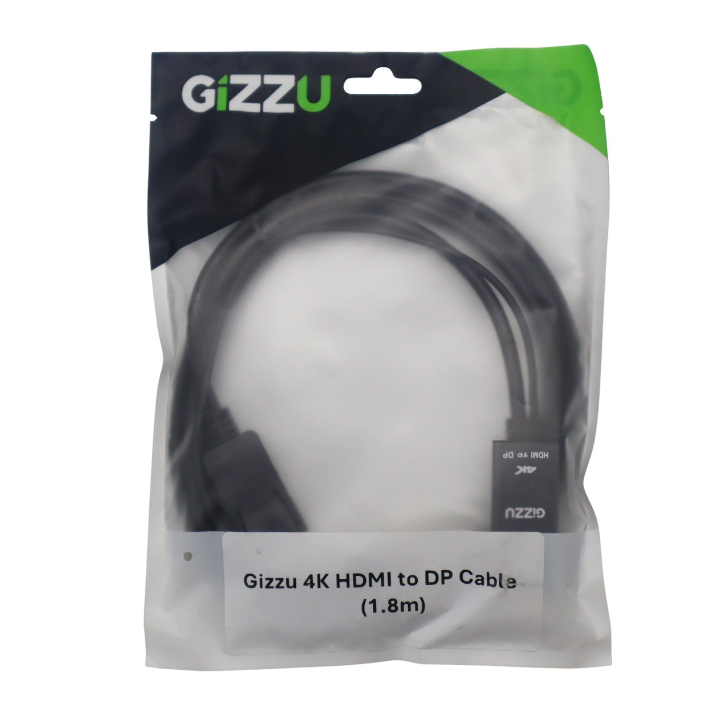 Gizzu 4K HDMI to DP Cable (1.8m) - Black - alternate product view 3