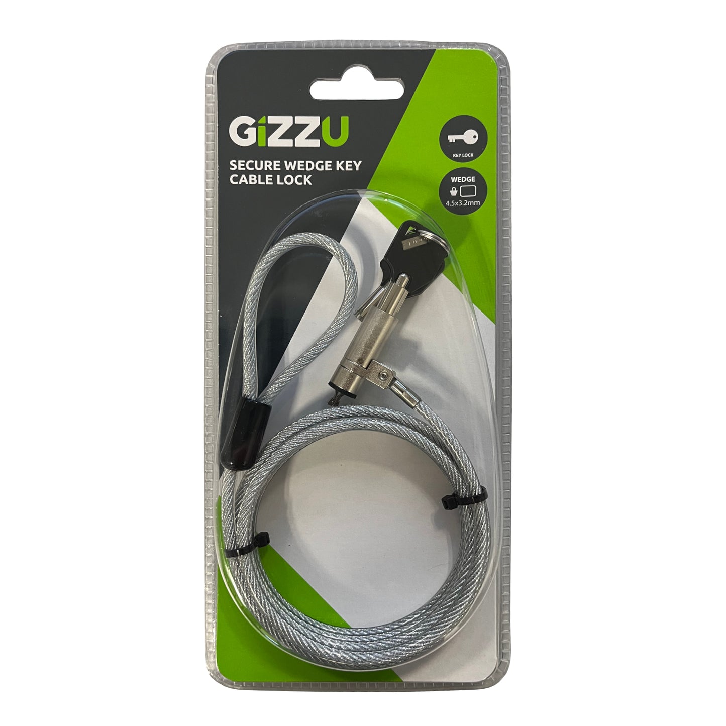 Gizzu 1.8m Wedge Cable Lock - alternate product view 2
