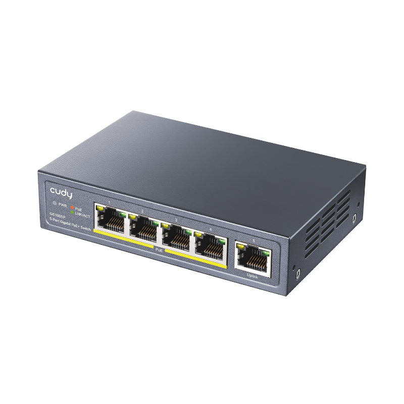 Cudy 5-Port Gigabit PoE+ Unmanaged Switch - alternate product view 2