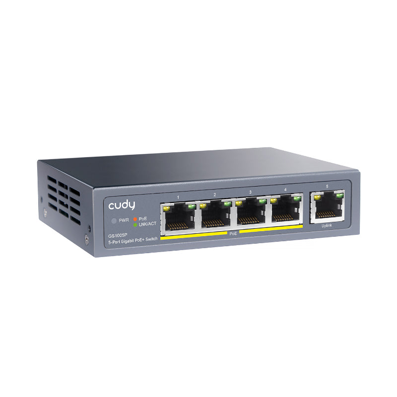 Cudy 5-Port Gigabit PoE+ Unmanaged Switch - alternate product view 4