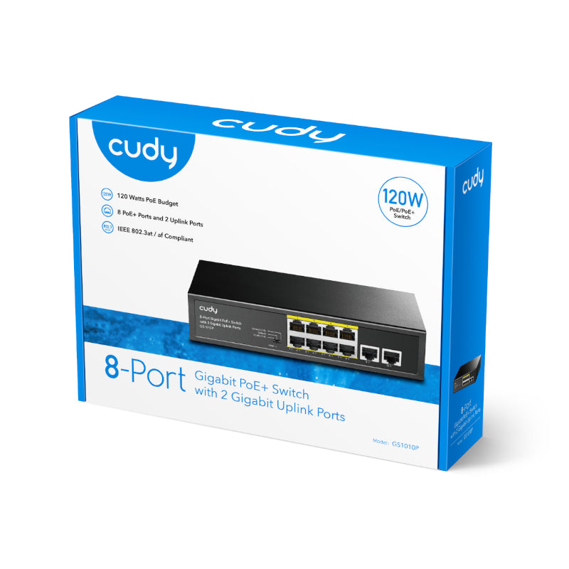 Cudy 8-Port Gigabit PoE+ Unmanaged Switch - alternate product view 4