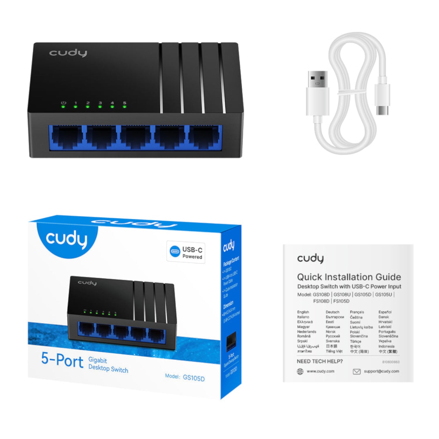 Cudy 5-Port Gigabit Desktop Switch - alternate product view 5