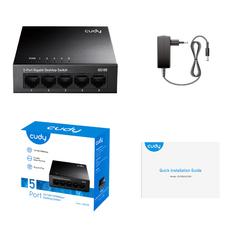 Cudy 5-Port Gigabit Metal Switch - alternate product view 3