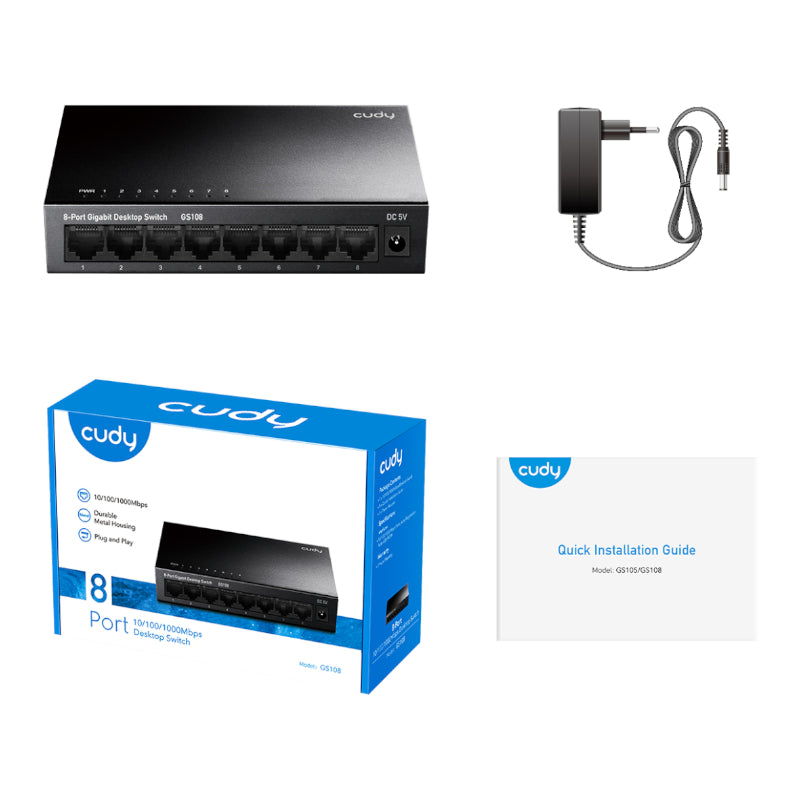 Cudy 8-Port Gigabit Metal Switch - alternate product view 3