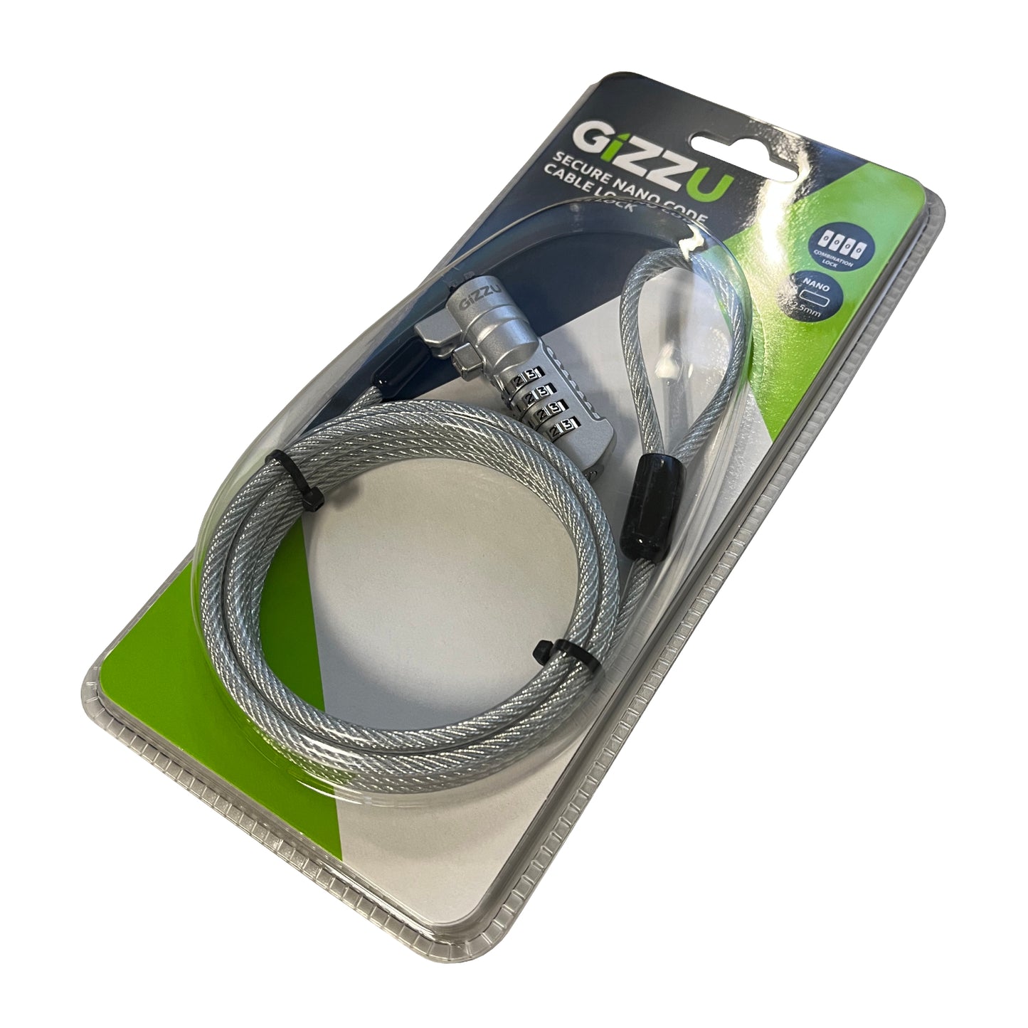 Gizzu 1.8m Nano Combination Lock Security Cable - alternate product view 4
