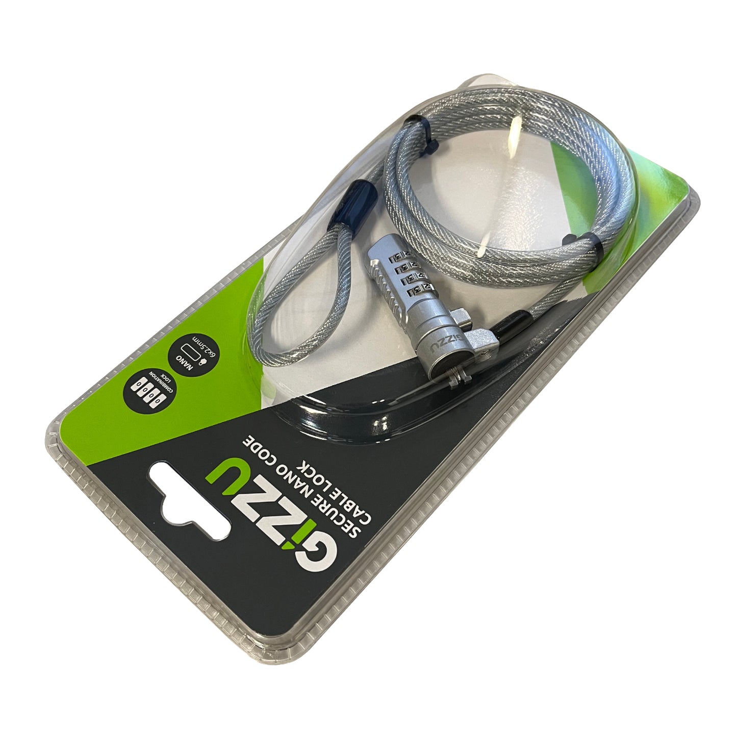 Gizzu 1.8m Nano Combination Lock Security Cable - alternate product view 5