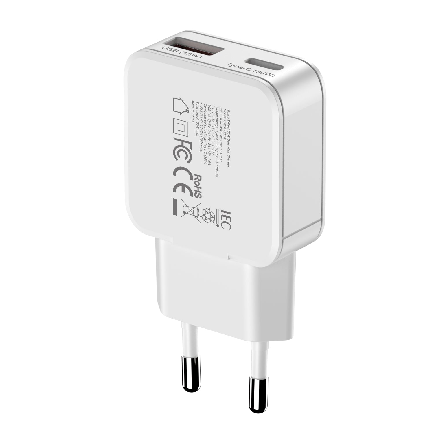 Gizzu 2-Port 30W GaN Wall Charger - alternate product view 5