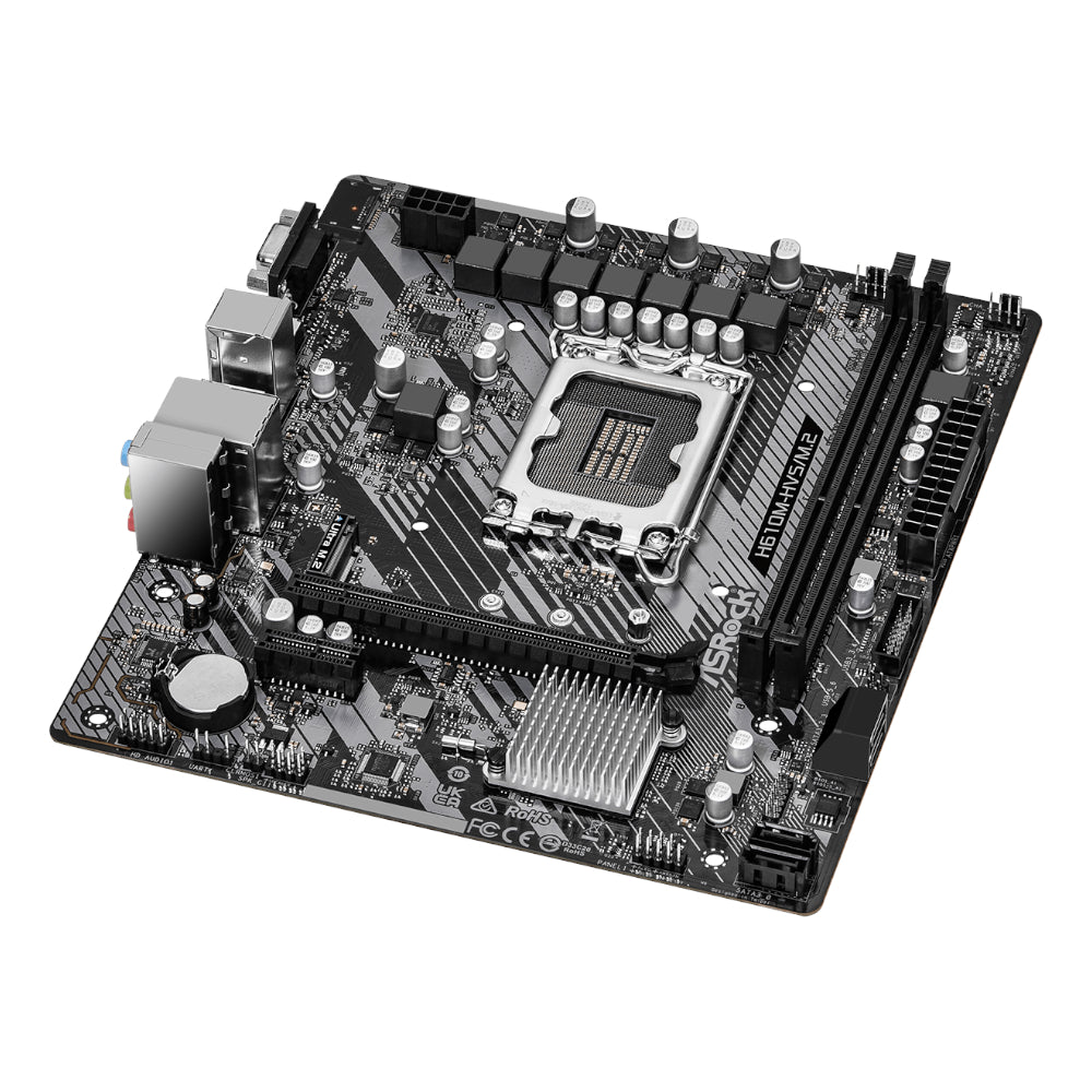 ASRock H610M-HVS/M.2 R2.0 Intel LGA 1700 m-ATX Motherboard - alternate product view 3