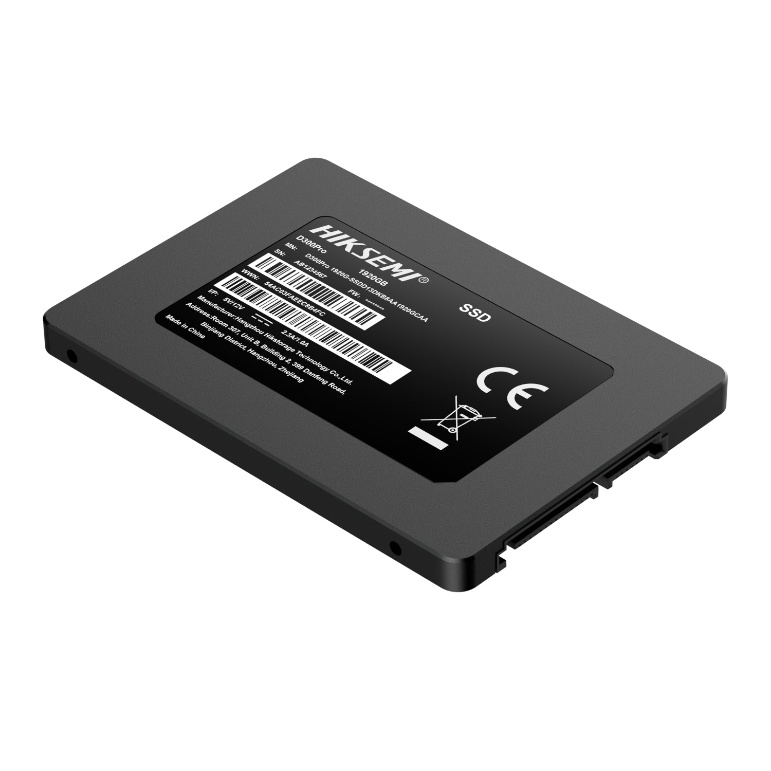 HIKSEMI D300 PRO Tantalum Capacitor 1920GB SATA III Enterprise SSD