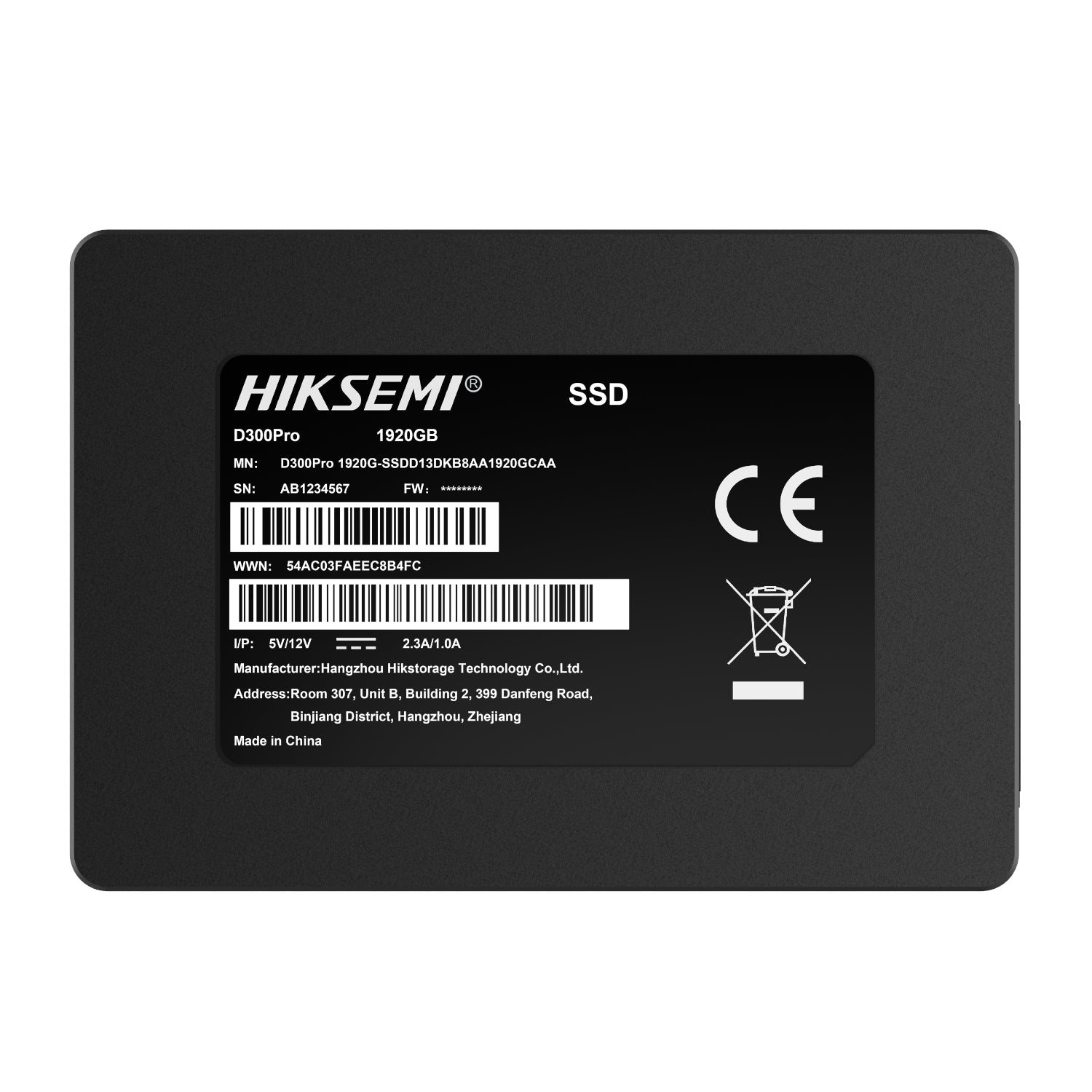 HIKSEMI D300 PRO Tantalum Capacitor 1920GB SATA III Enterprise SSD - alternate product view 2