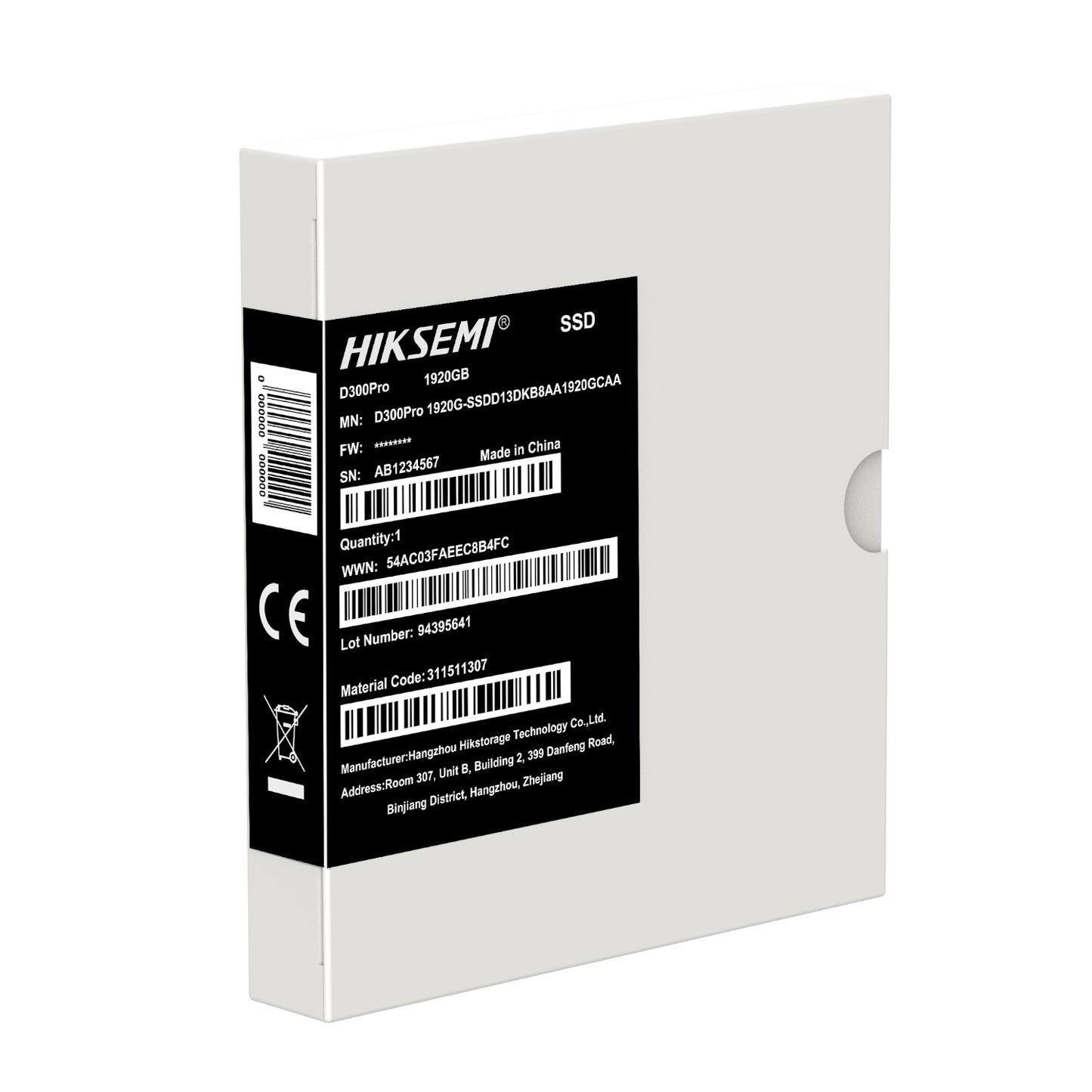 HIKSEMI D300 PRO Tantalum Capacitor 1920GB SATA III Enterprise SSD - alternate product view 3
