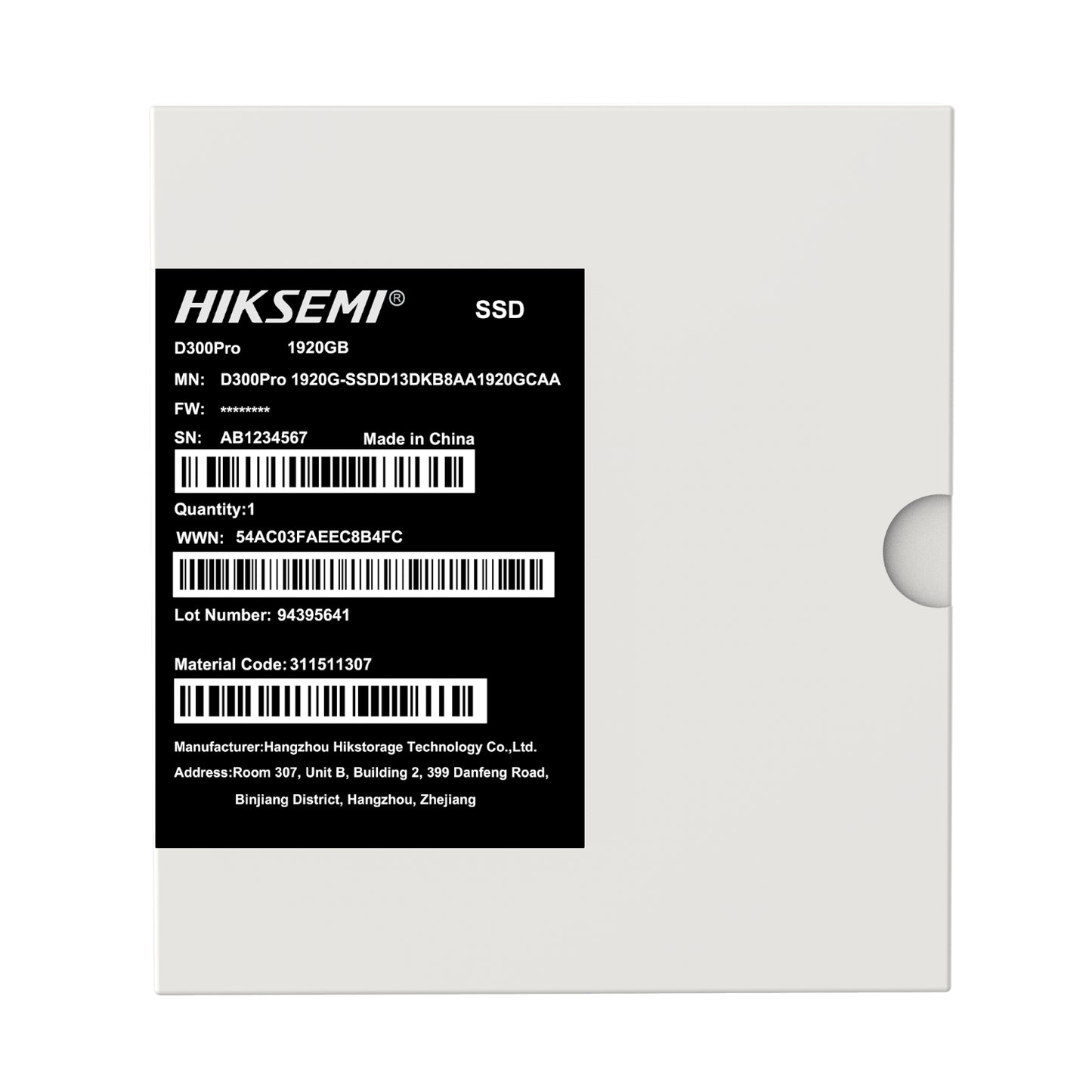 HIKSEMI D300 PRO Tantalum Capacitor 1920GB SATA III Enterprise SSD - alternate product view 4