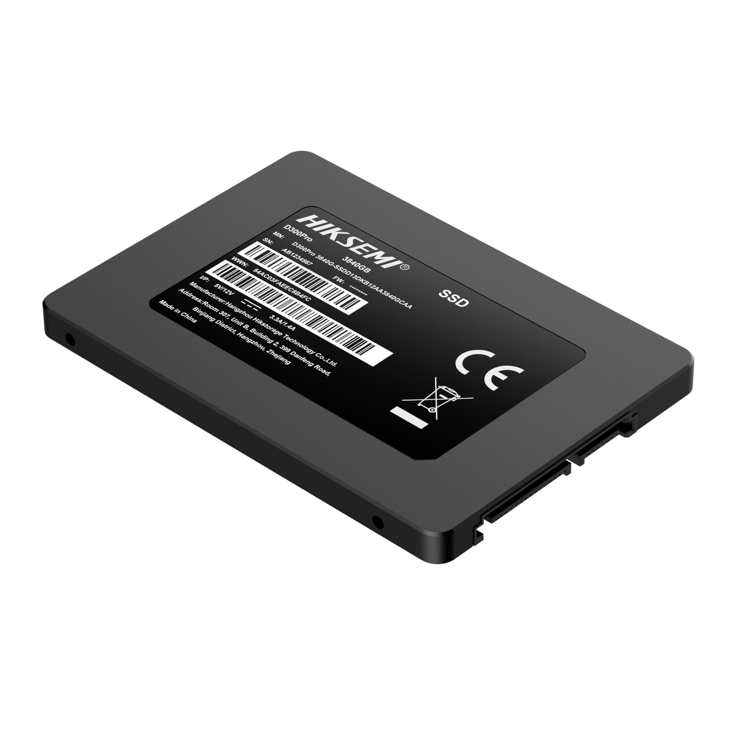 HIKSEMI D300 PRO Tantalum Capacitor 3840GB SATA III Enterprise SSD