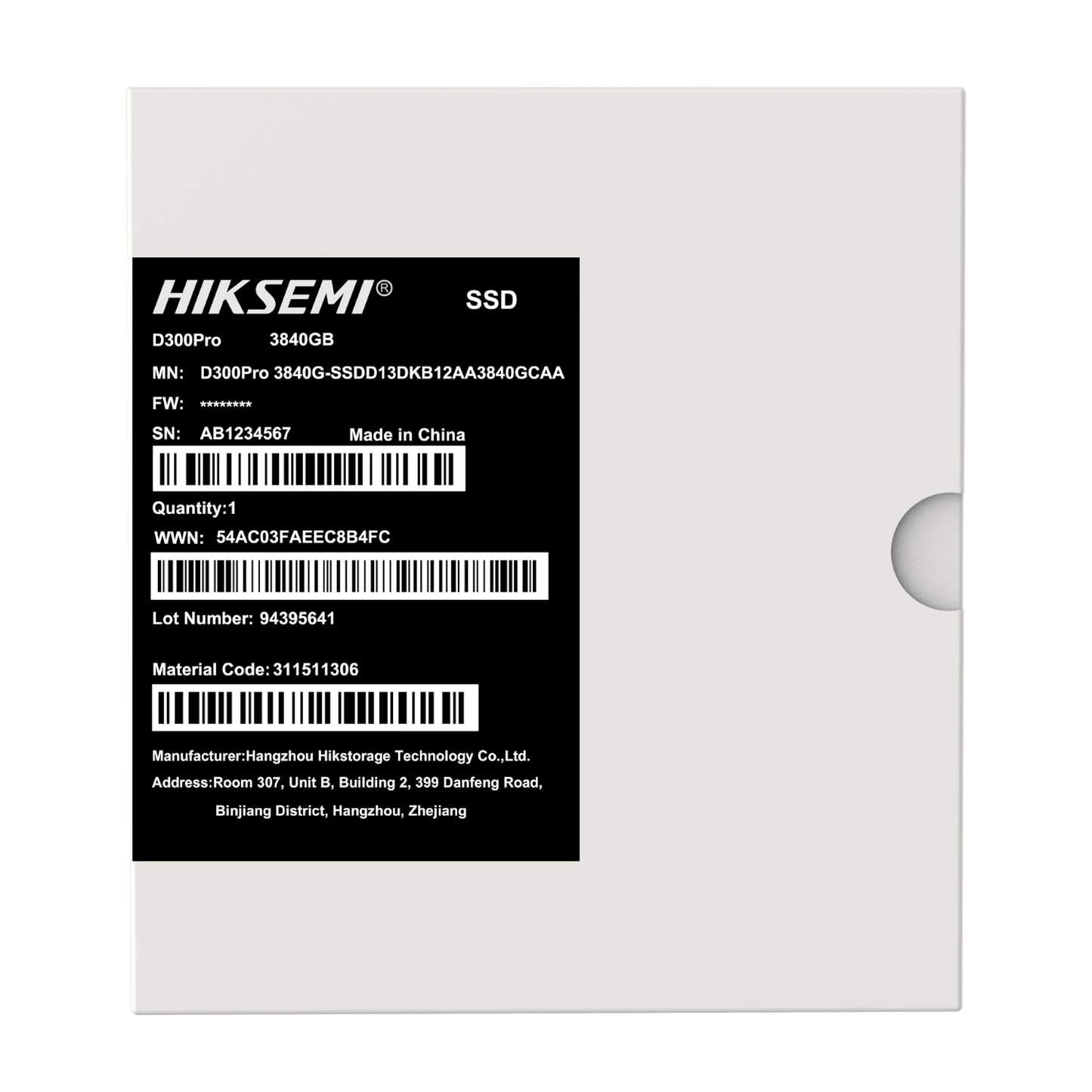HIKSEMI D300 PRO Tantalum Capacitor 3840GB SATA III Enterprise SSD - alternate product view 4