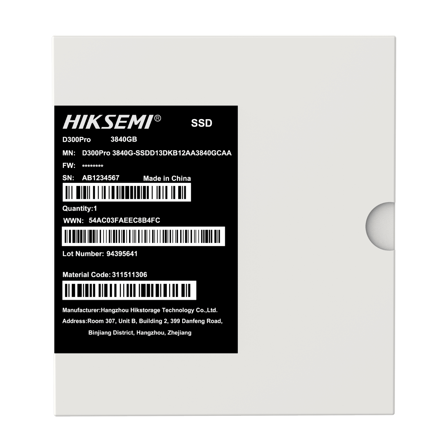 HIKSEMI D300 PRO Tantalum Capacitor 3840GB SATA III Enterprise SSD - alternate product view 4