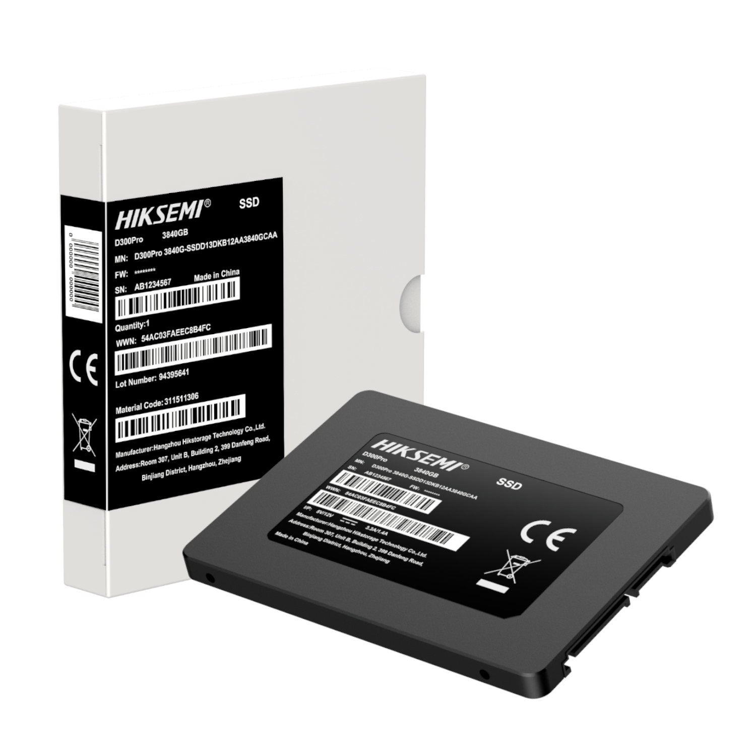 HIKSEMI D300 PRO Tantalum Capacitor 3840GB SATA III Enterprise SSD - alternate product view 5