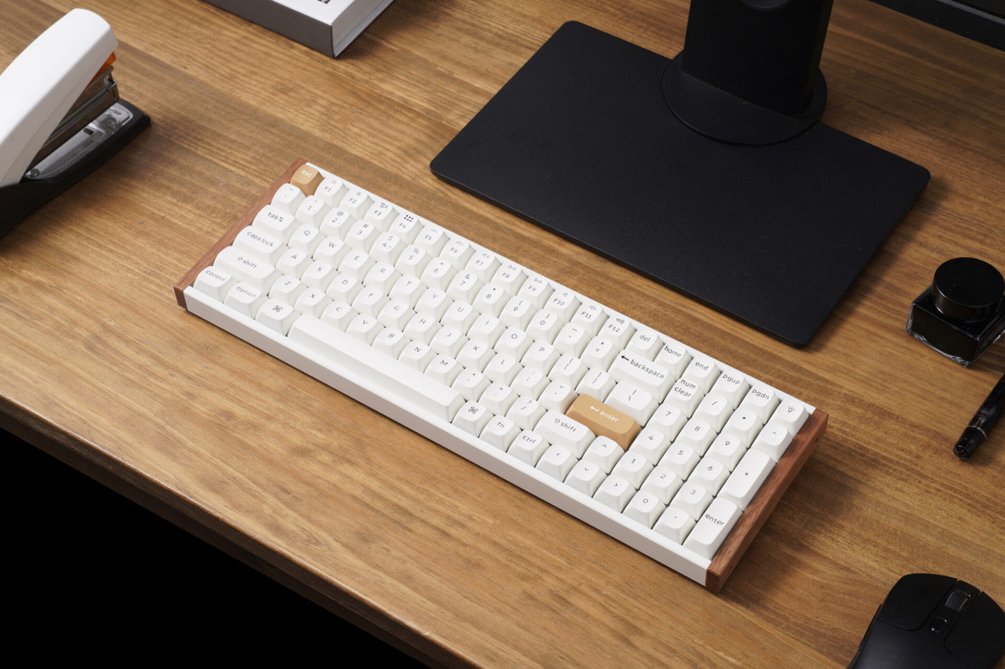 Keychron K4 HE 96% Magnetic Switch Hot-Swap RGB Wireless Keyboard – White (Wood + Aluminium) - alternate product view 2