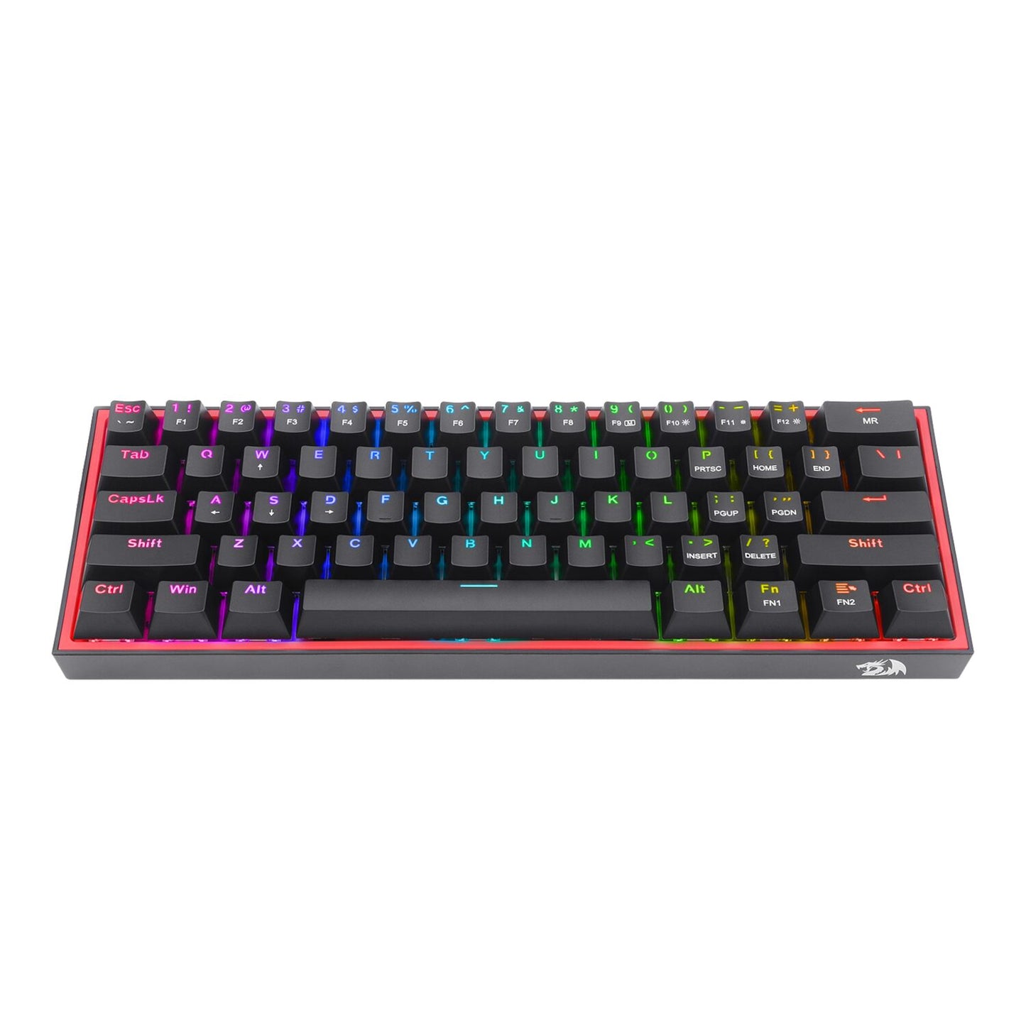 Redragon K616 FIZZ Pro 61-Key RGB Mechanical Gaming Keyboard – Black (60%, RGB, Wireless/Wired, Hot-Swappable) - alternate