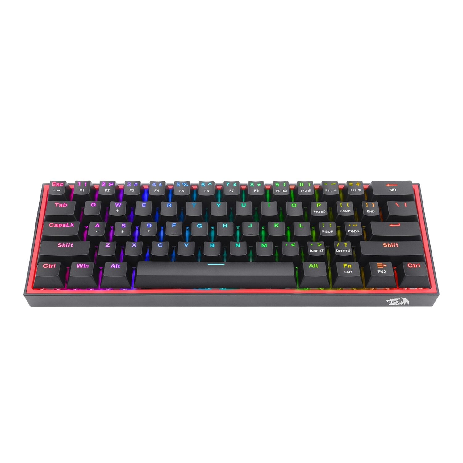 Redragon K616 FIZZ Pro 61-Key RGB Mechanical Gaming Keyboard – Black (60%, RGB, Wireless/Wired, Hot-Swappable) - alternate