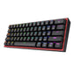Redragon K616 FIZZ Pro 61-Key RGB Mechanical Gaming Keyboard – Black (60%, RGB, Wireless/Wired, Hot-Swappable) - alternate