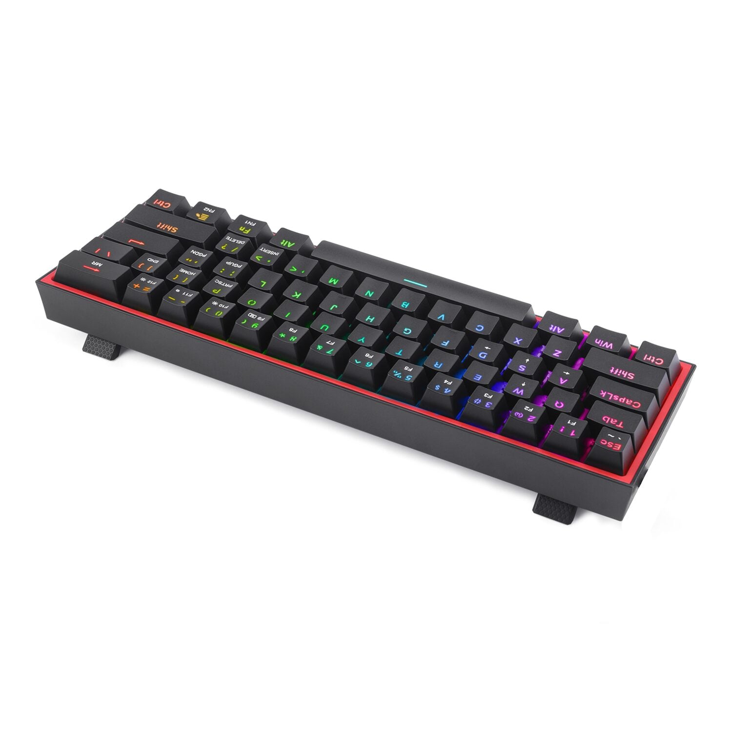 Redragon K616 FIZZ Pro 61-Key RGB Mechanical Gaming Keyboard – Black (60%, RGB, Wireless/Wired, Hot-Swappable) - alternate