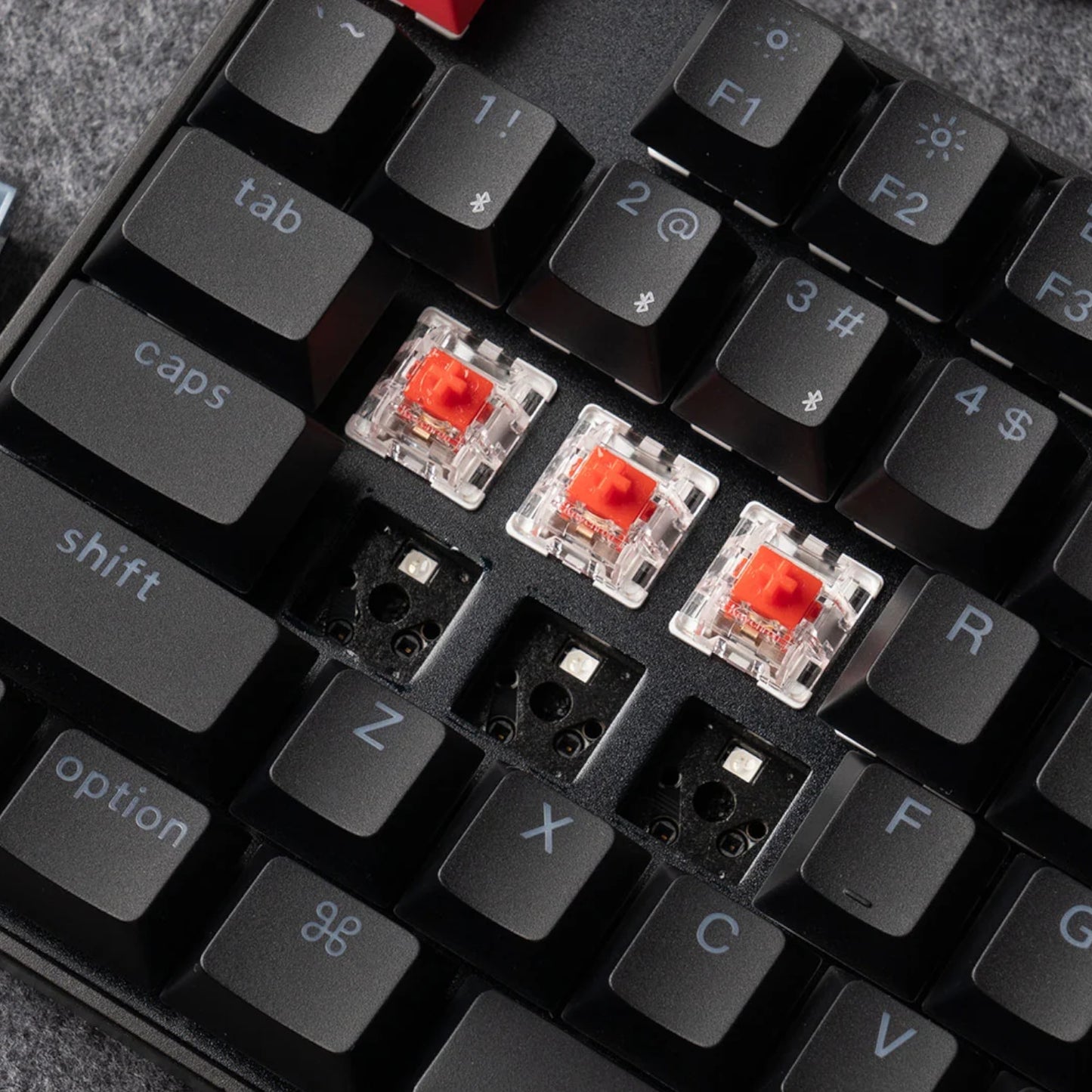 Keychron K8 QMK 80% TKL Wireless Mechanical Keyboard V2 Red Switches - Black - alternate product view 4