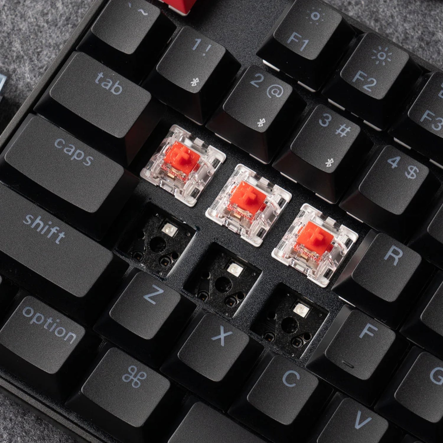 Keychron K8 QMK 80% TKL Wireless Mechanical Keyboard V2 Red Switches - Black - alternate product view 4