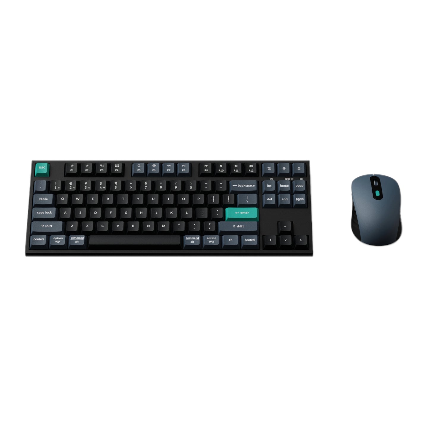 Keychron B33 80% TKL Wireless Keyboard and Mouse Combo – Black/Green - alternate product view 2