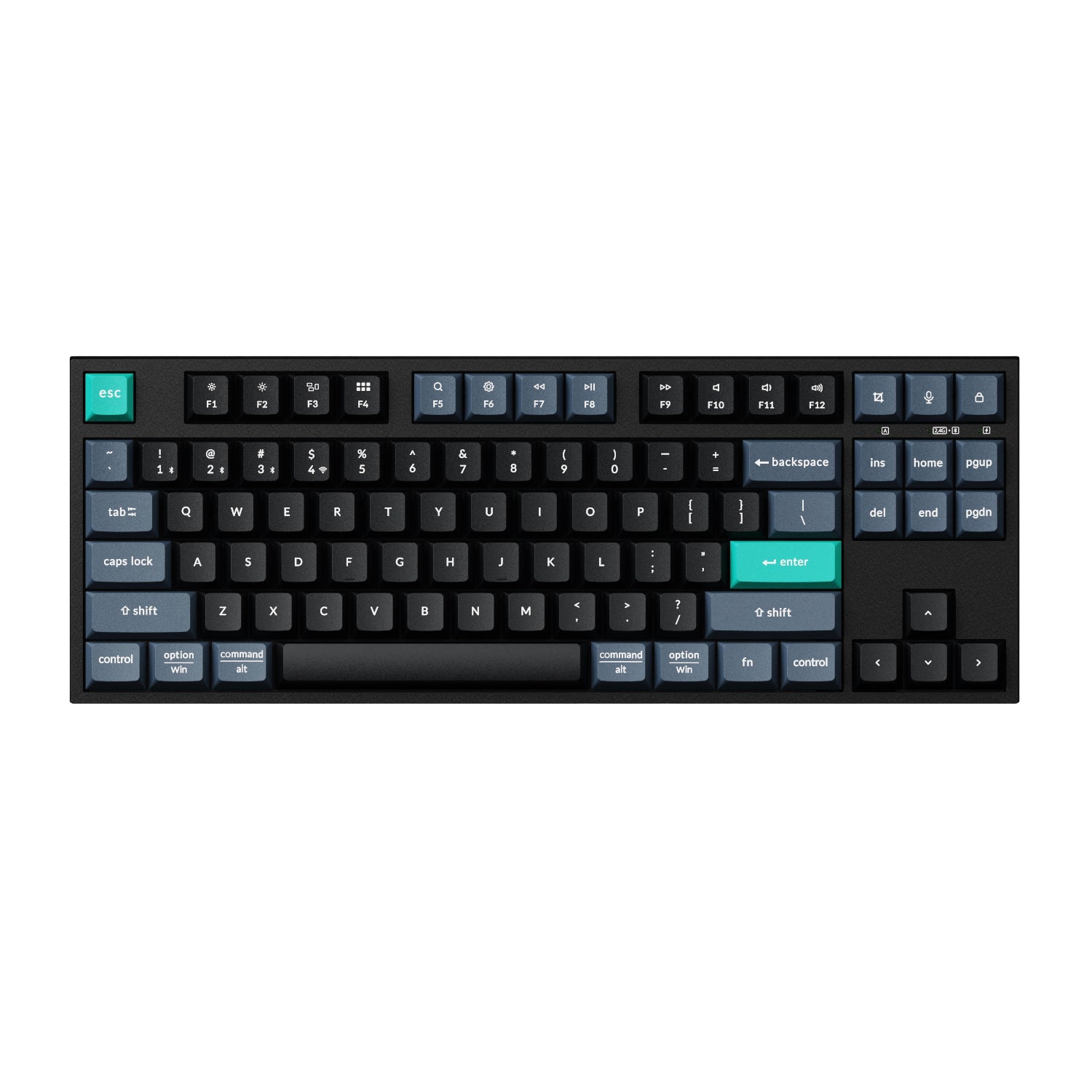 Keychron B33 80% TKL Wireless Keyboard and Mouse Combo – Black/Green - alternate product view 3