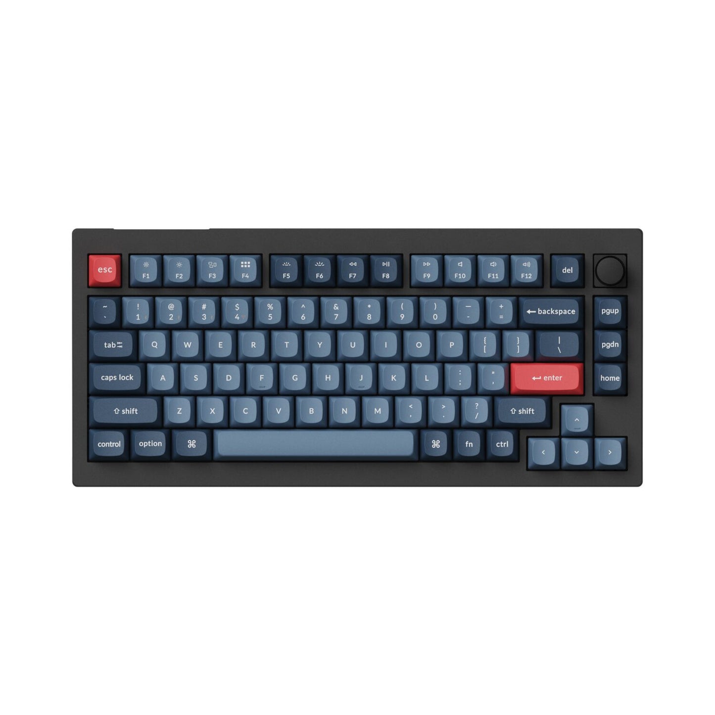 Keychron V1 Max QMK/VIA Wireless Custom Mechanical Keyboard - RED Switches - Black - alternate product view 2