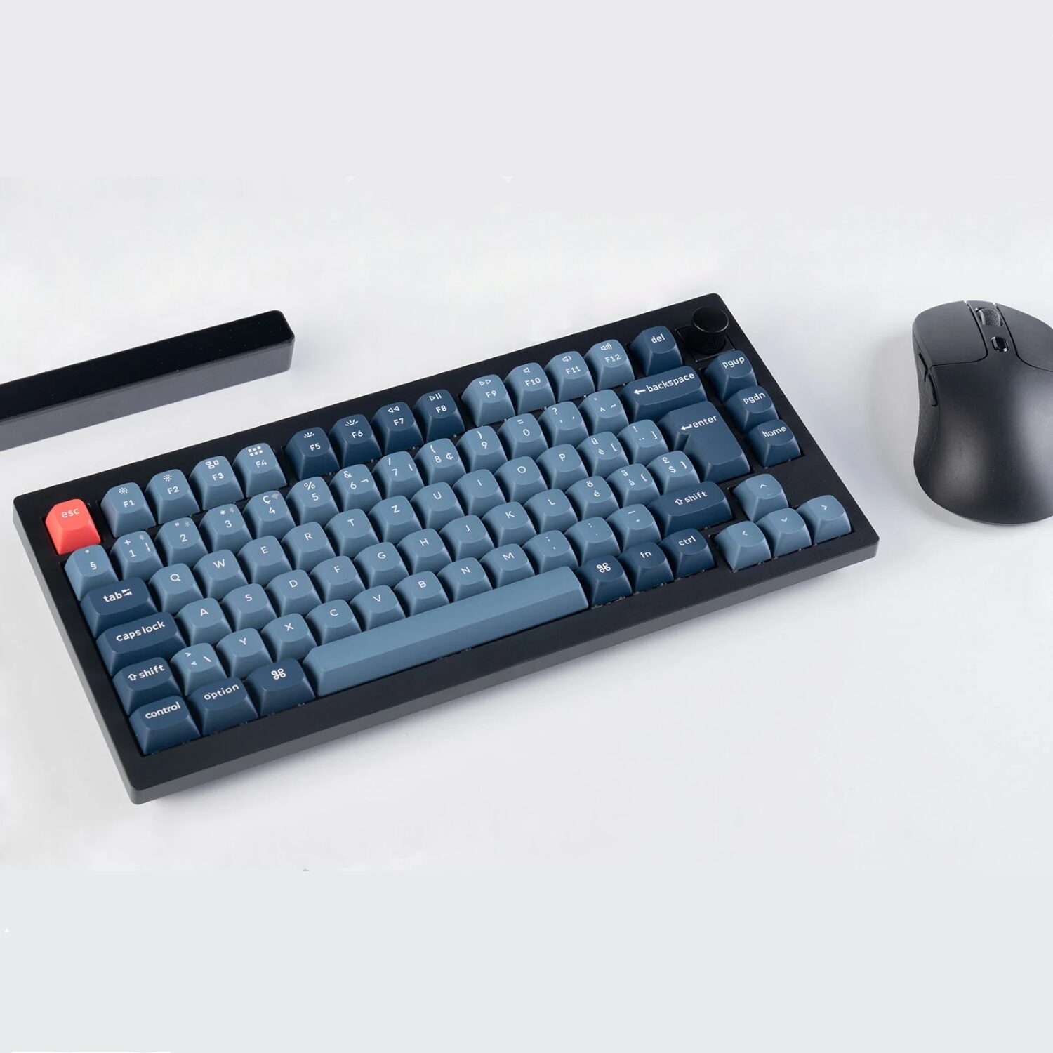 Keychron V1 Max QMK/VIA Wireless Custom Mechanical Keyboard - BANANA Switches – Black - alternate product view 5