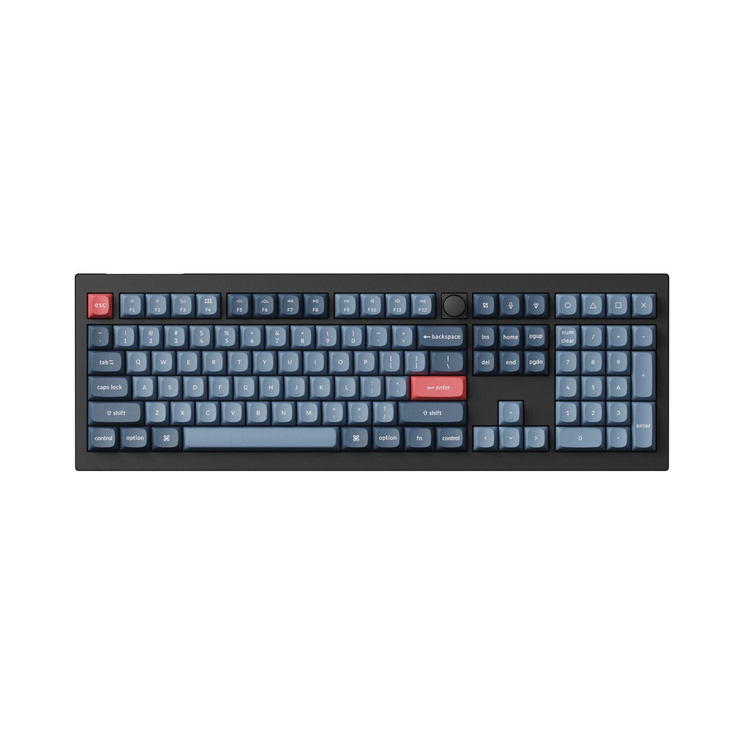 Keychron V6 Max QMK/VIA RED Wireless Custom Mechanical Keyboard - RED Switch - Black - alternate product view 2