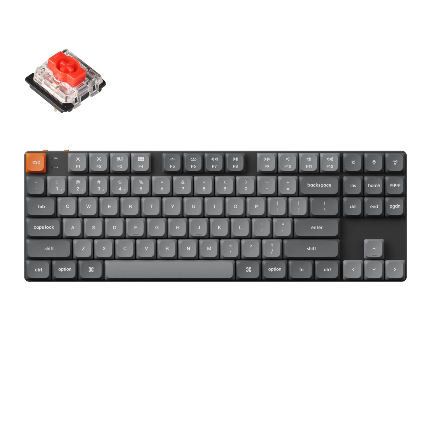 Keychron K1 Max QMK/VIA 80% Wireless Custom Mechanical Keyboard - RED Switches