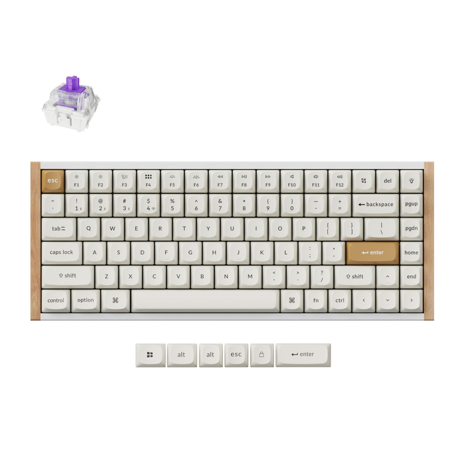 Keychron K2 HE Wireless Special Edition Magnetic Custom Keyboard - NEBULA Switch – White