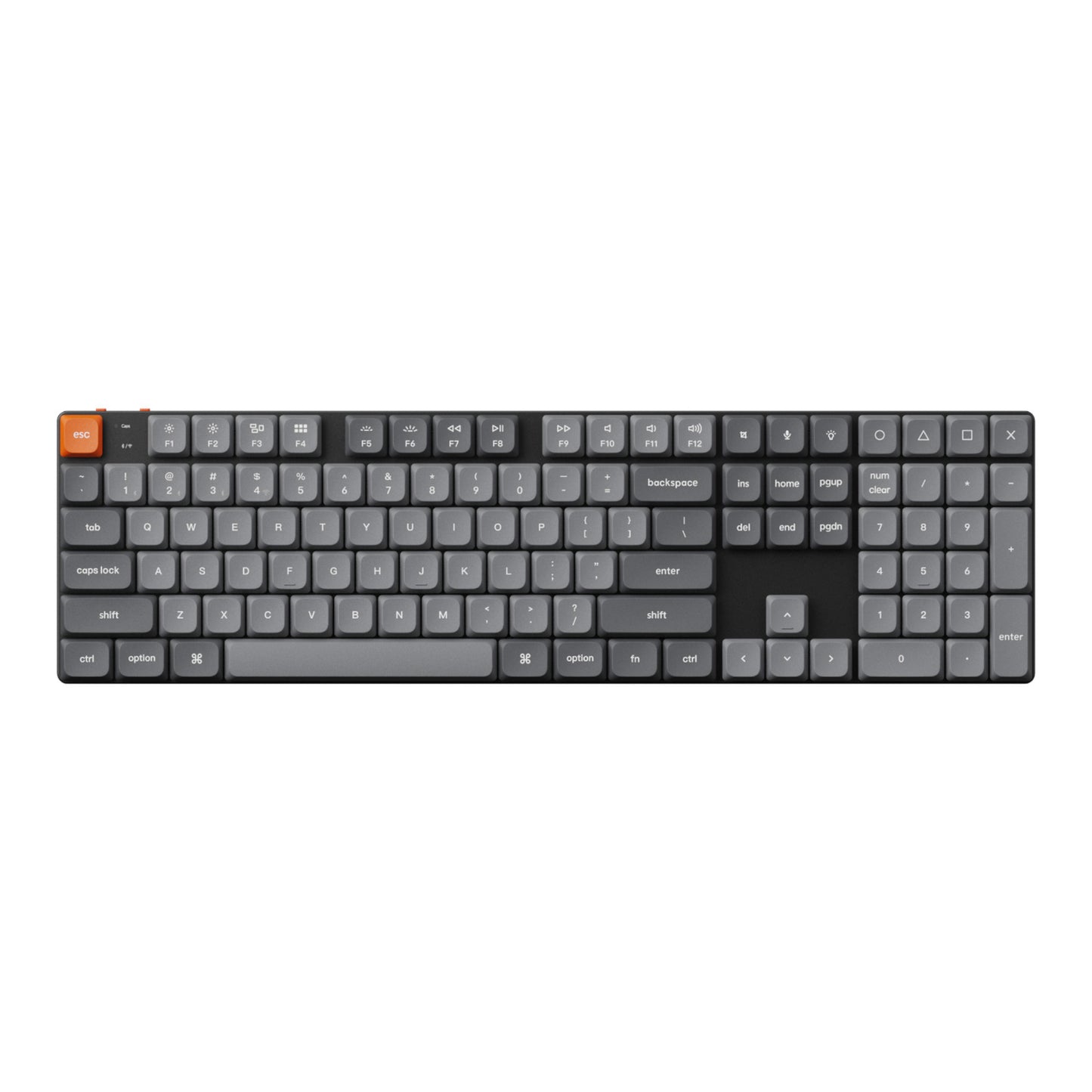 Keychron K5 Max QMK/VIA Full-sized Wireless Custom Mechanical Keyboard - BROWN Switches - alternate product view 2