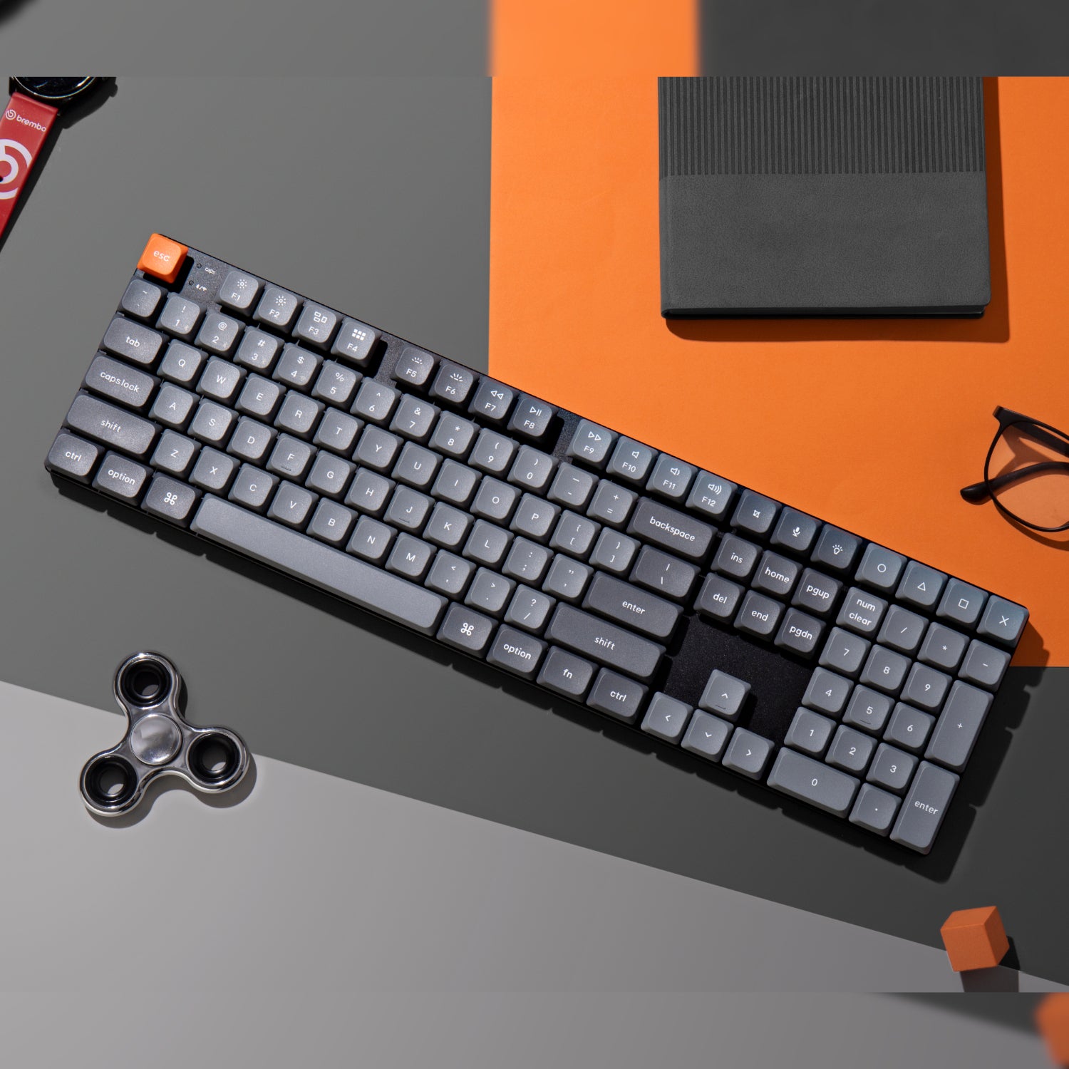 Keychron K5 Max QMK/VIA Full-sized Wireless Custom Mechanical Keyboard - BROWN Switches - alternate product view 5