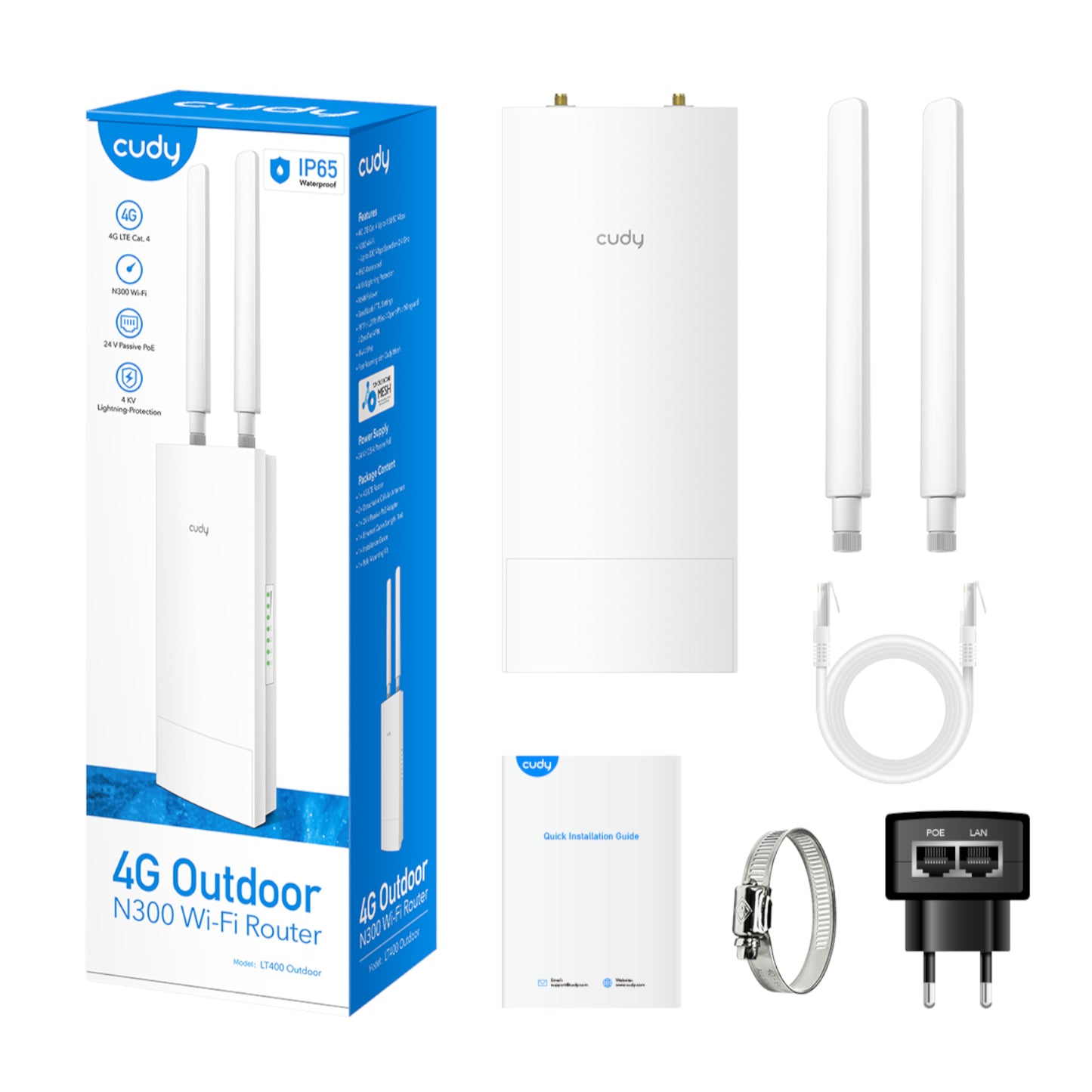 Cudy LT400 4G LTE N300 300Mbps Wi-Fi Outdoor Router - alternate product view 5
