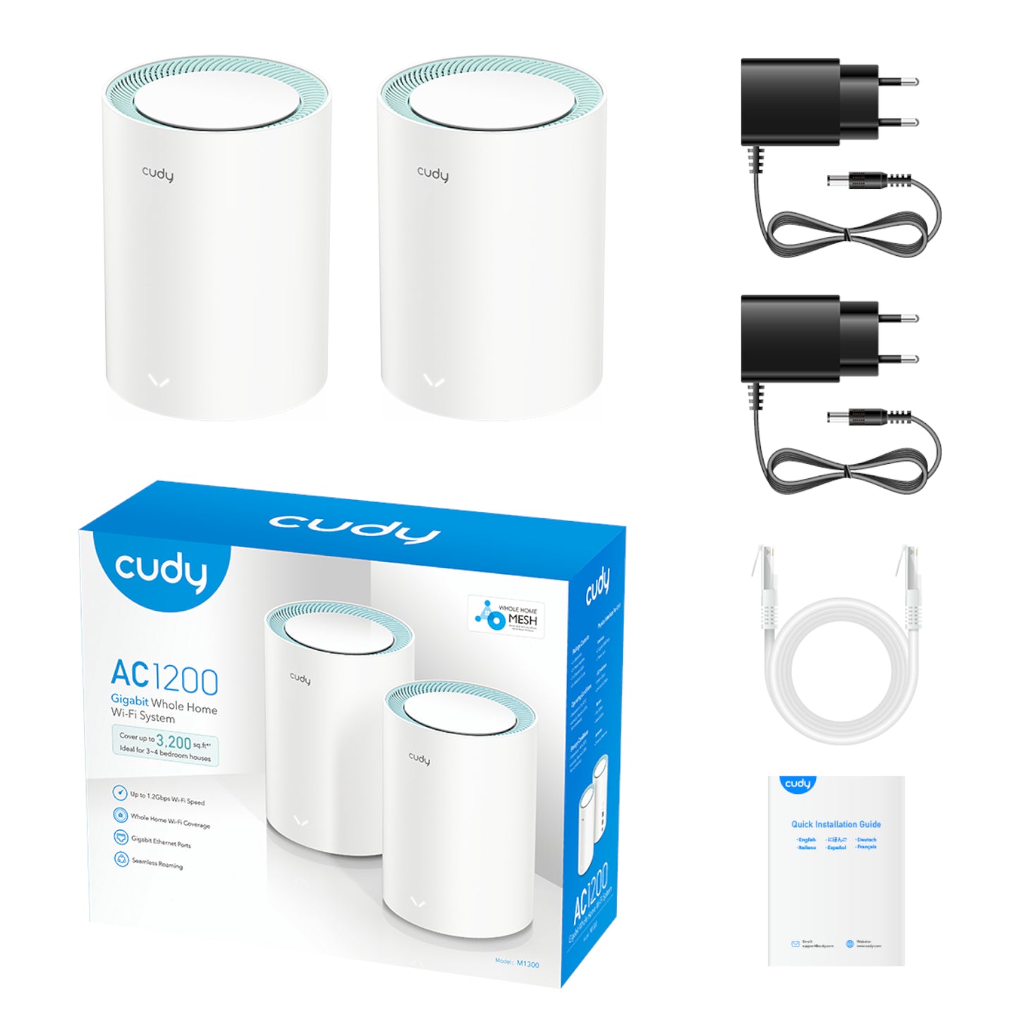 Cudy AC1200 Wi-Fi Mesh Kit 2 Pack With Gigabit - alternate product view 5