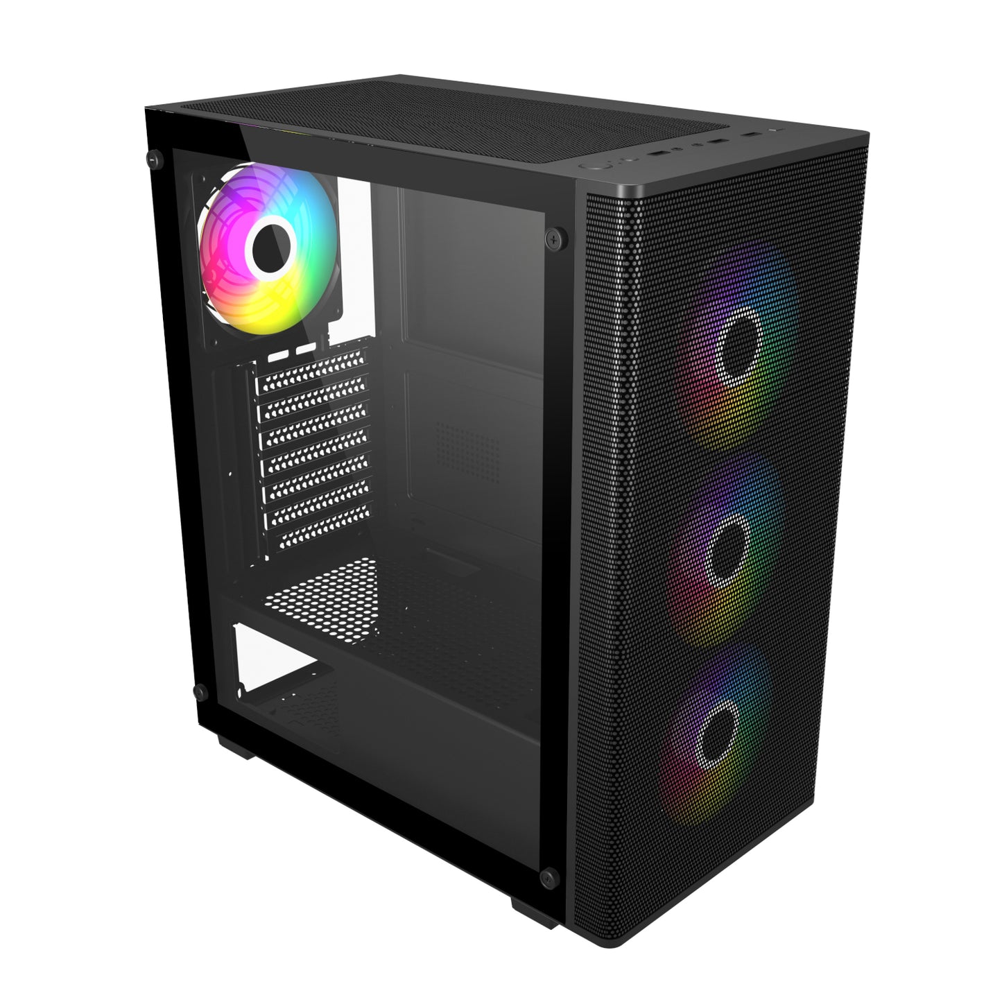 FSP M220 ATX Mid Tower Gaming Chassis - Black - alternate product view 4