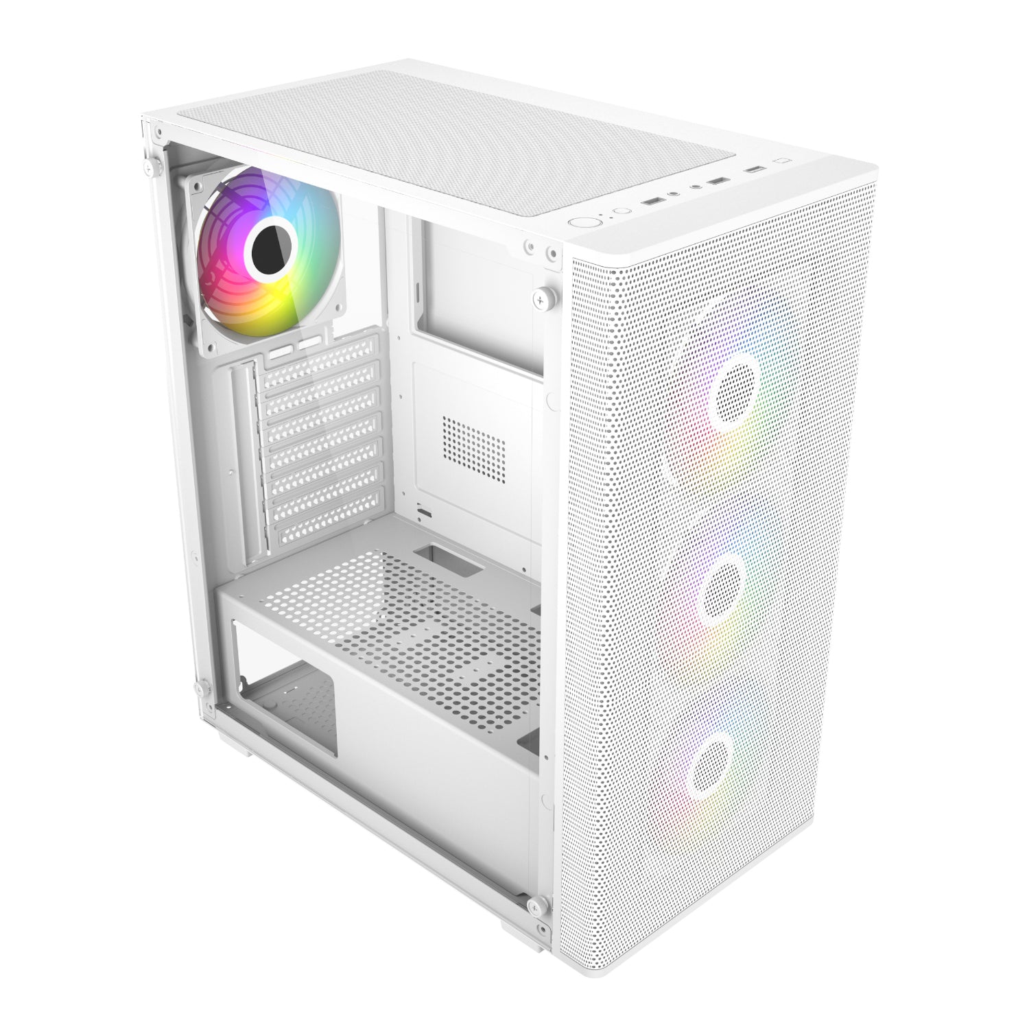 FSP M220 ATX Mid Tower Gaming Chassis - White - alternate product view 4