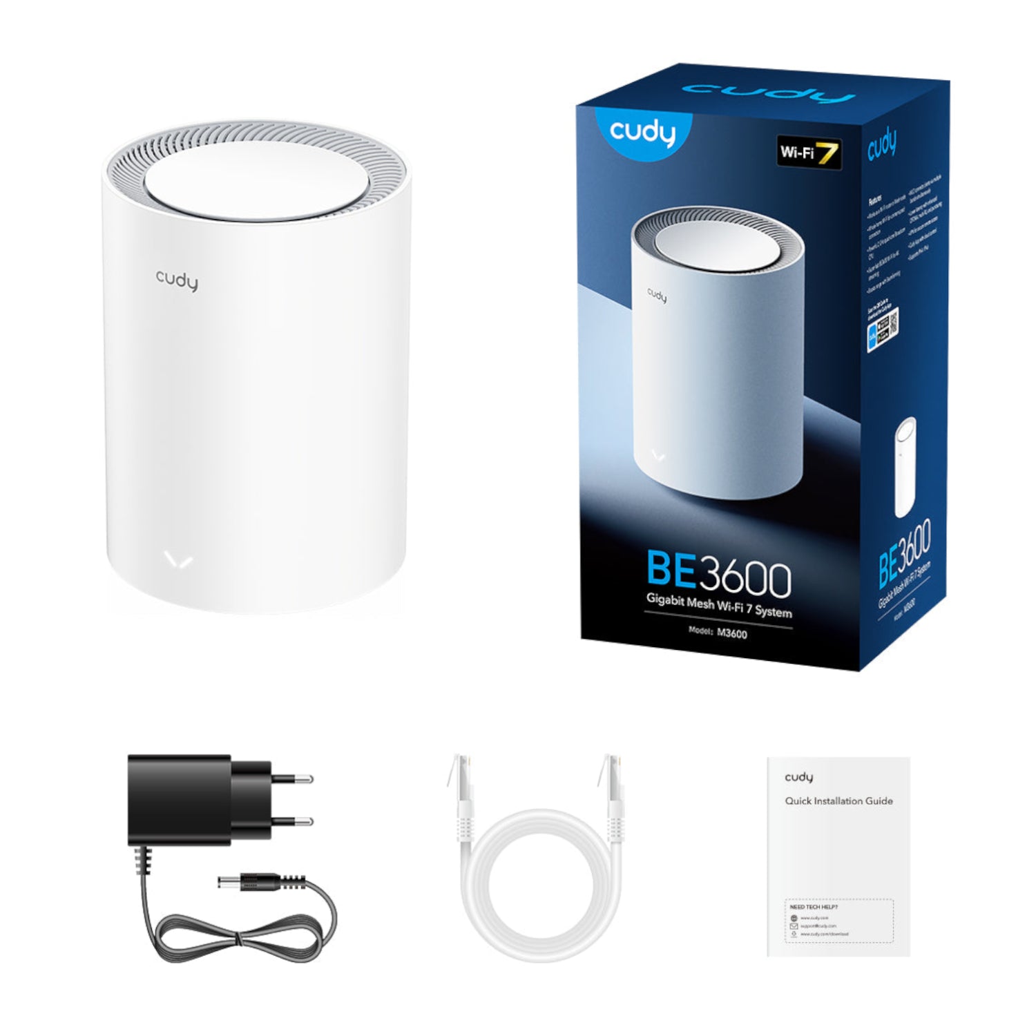 Cudy BE3600 Gigabit Mesh Wi-Fi 7 System - 1 Pack - alternate product view 4