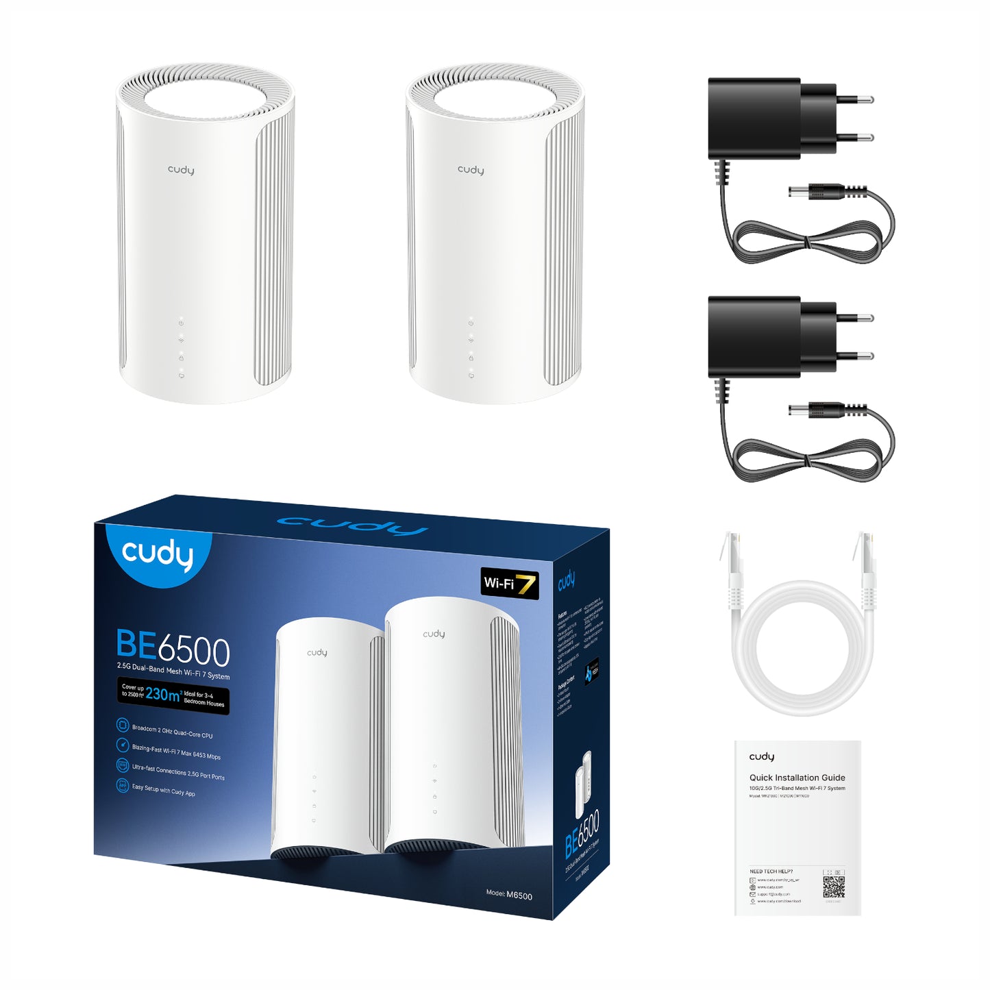 Cudy BE6500 2.5G Mesh Wi-Fi 7 System – 2 Pack - alternate product view 5