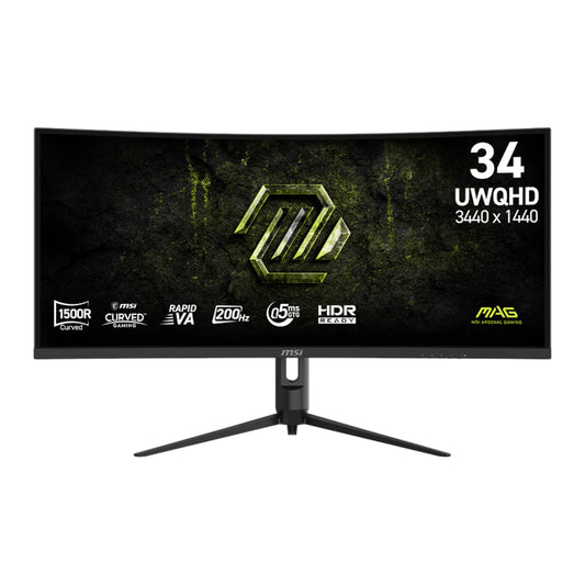 MSI MAG 342CQRF E20 34" UWQHD 2Hz VA Curved Gaming Monitor