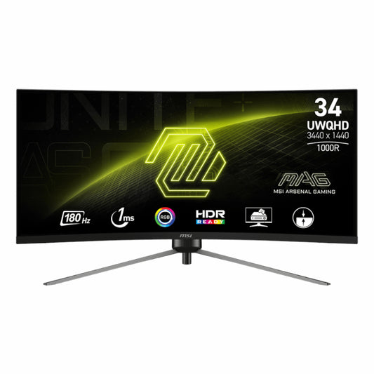 MSI MAG345CQR 34" Curved Gaming Monitor 3440x1440 (UWQHD) VA 1ms 18Hz