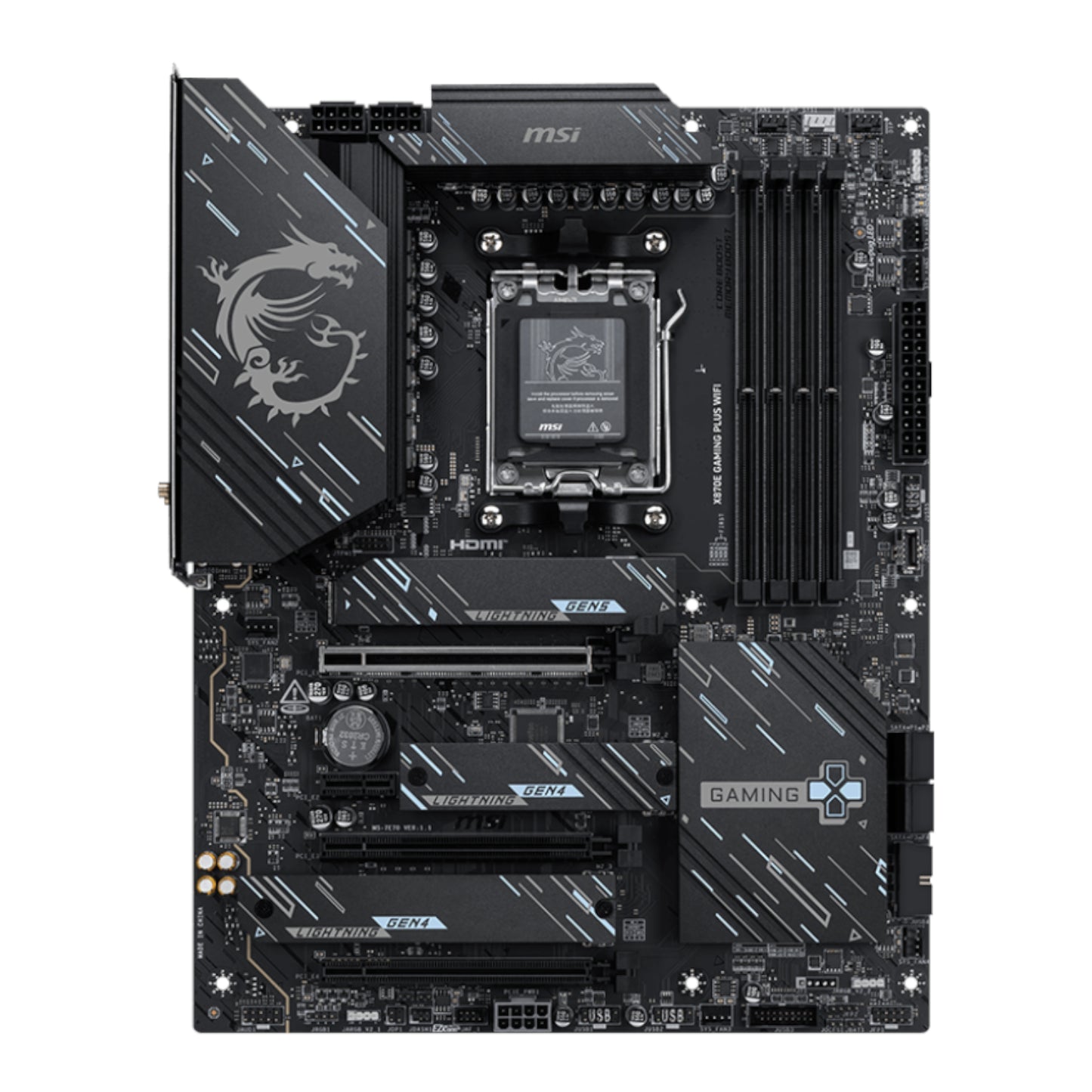MSI X870E Gaming Plus WIFI AM5 ATX Gaming Motherboard - alternate product view 2