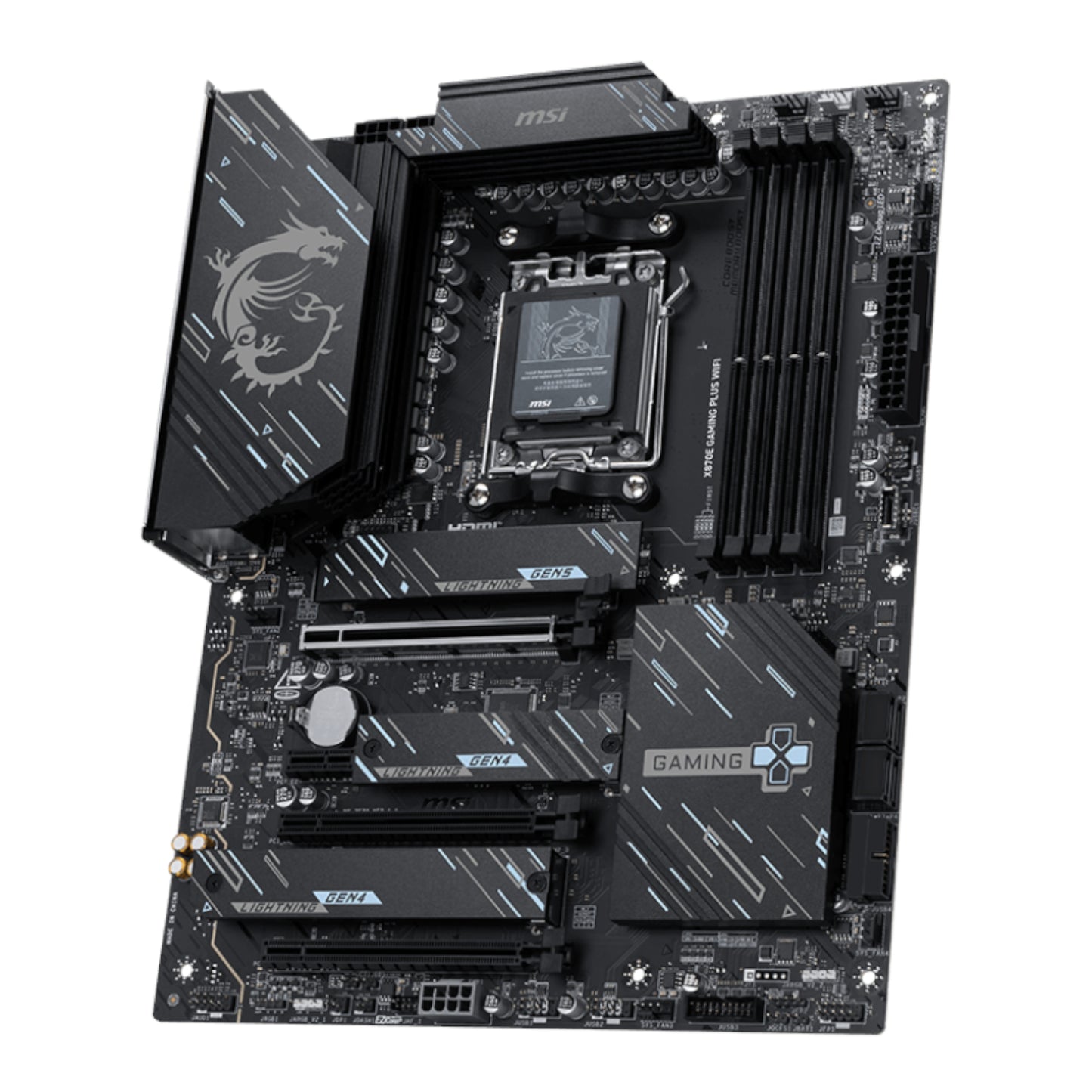 MSI X870E Gaming Plus WIFI AM5 ATX Gaming Motherboard - alternate product view 3